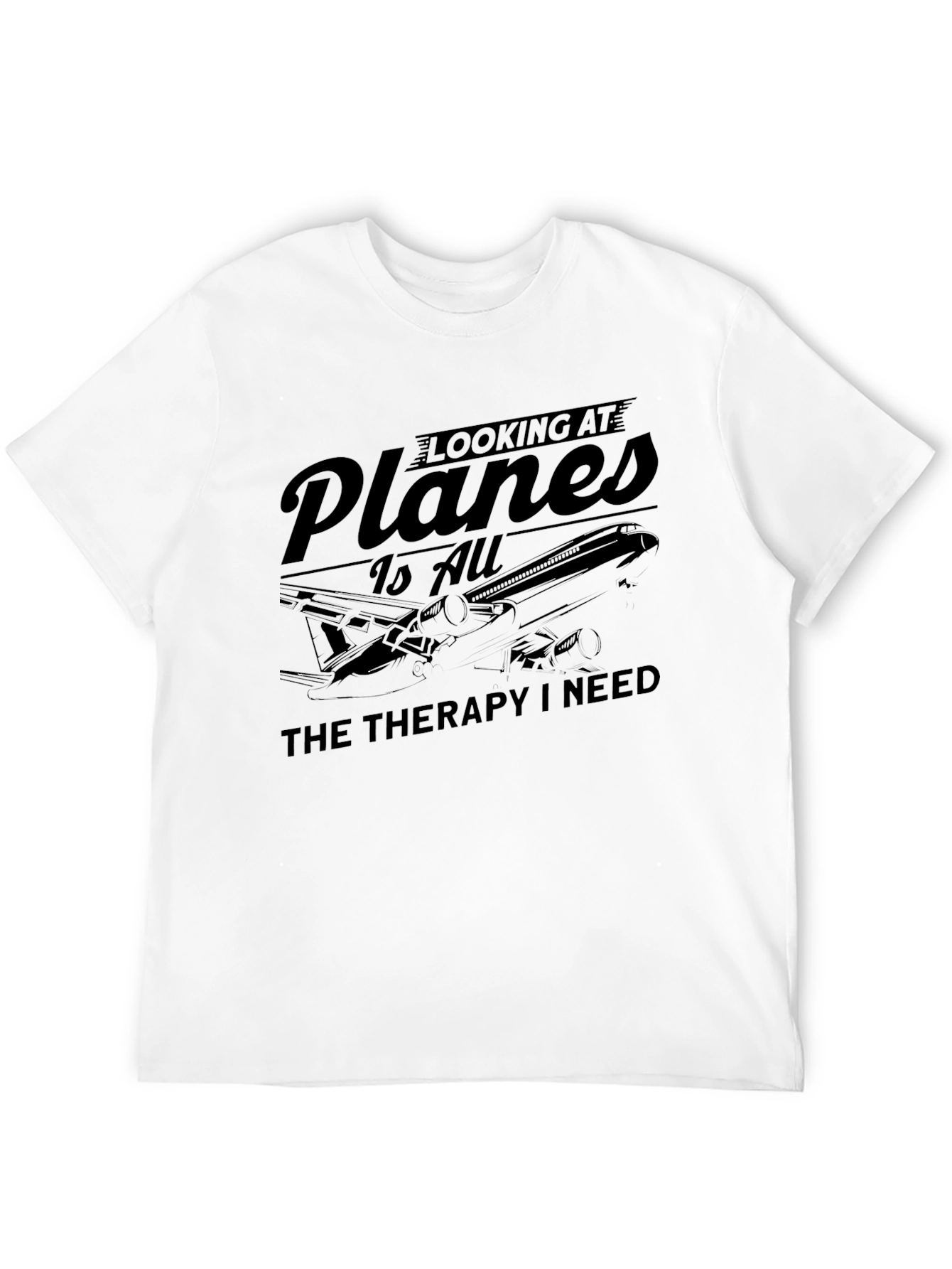 Black Plane Therapy T-Shirt: Aviation Lover Gift view 12