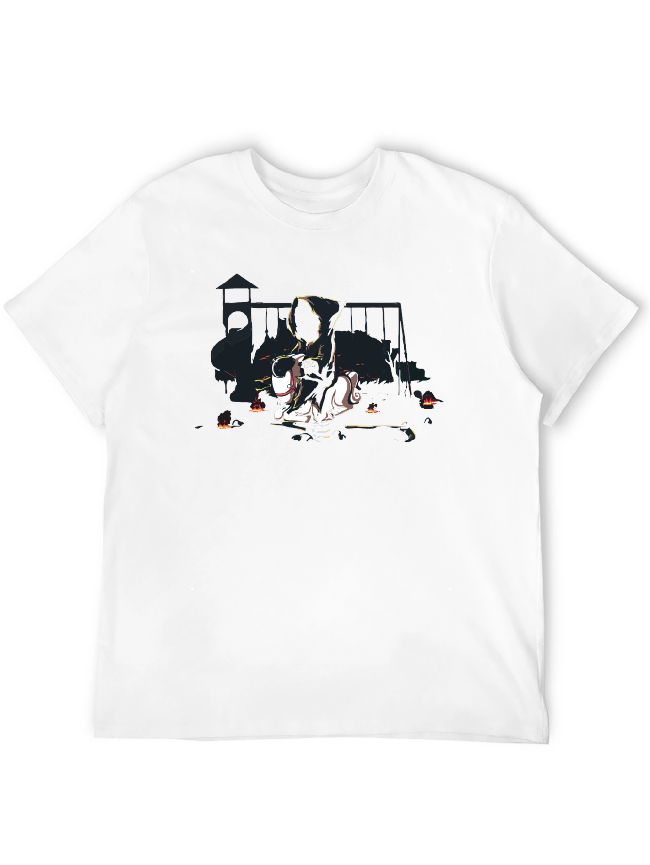 Black Grim Reaper Playground T-Shirt view 12