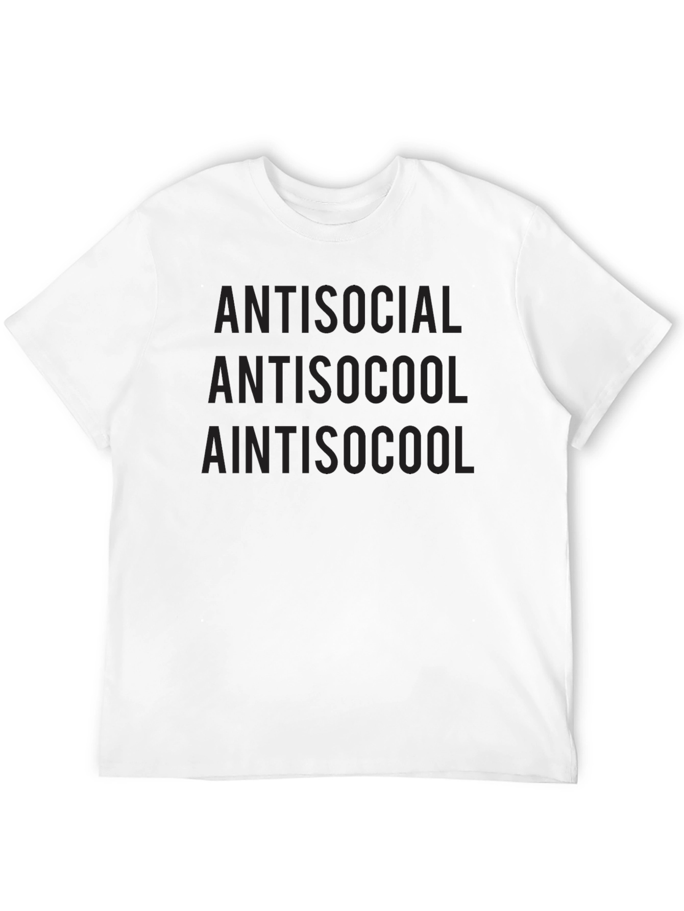 Black Antisocial Black Graphic T-Shirt view 12