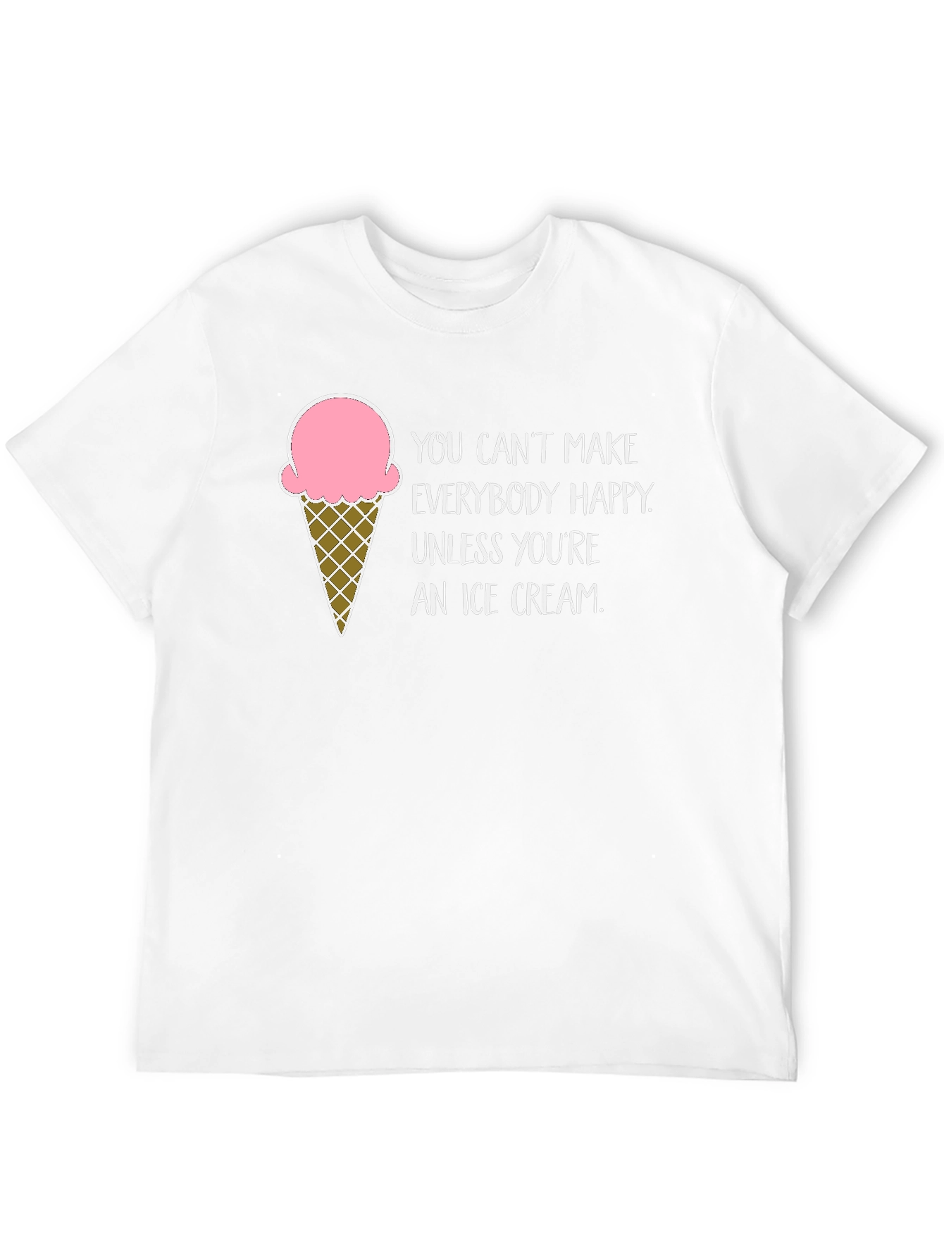 Black Ice Cream Happiness T-Shirt - Funny Graphic Tee view 12