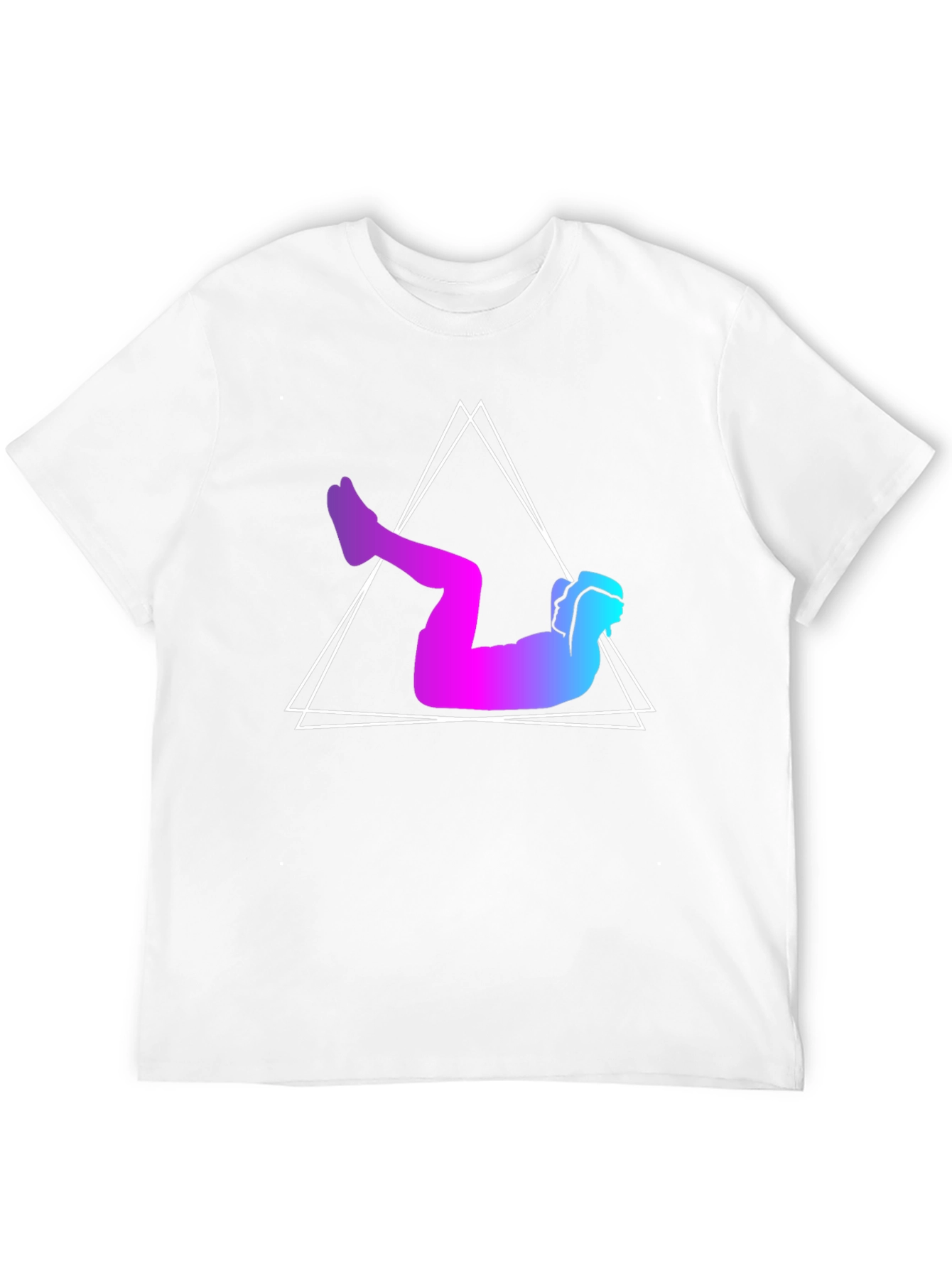 Black Gradient Workout Graphic Tee - Black Cotton Blend view 12