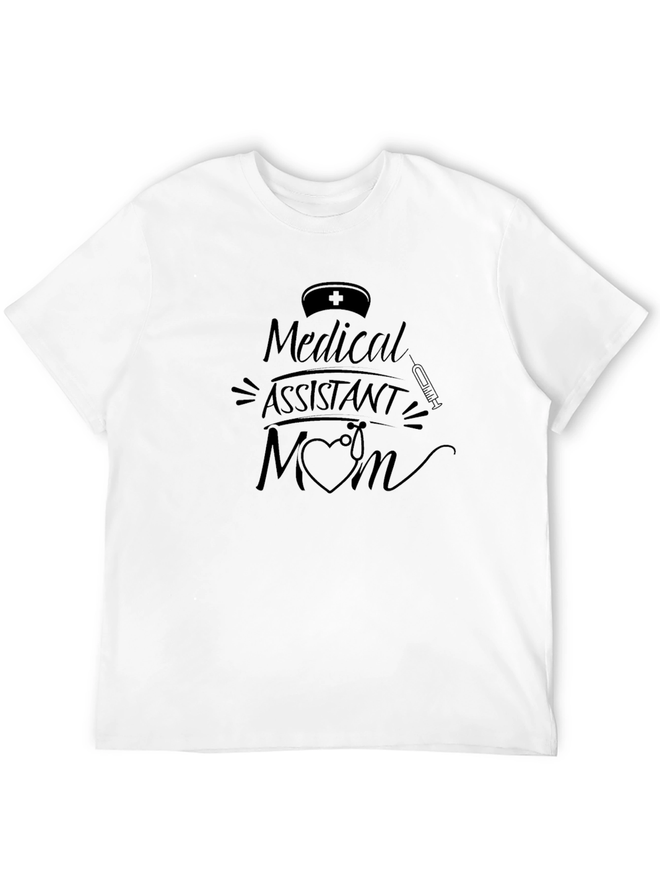 Black Medical Assistant Mom Graphic T-Shirt view 12