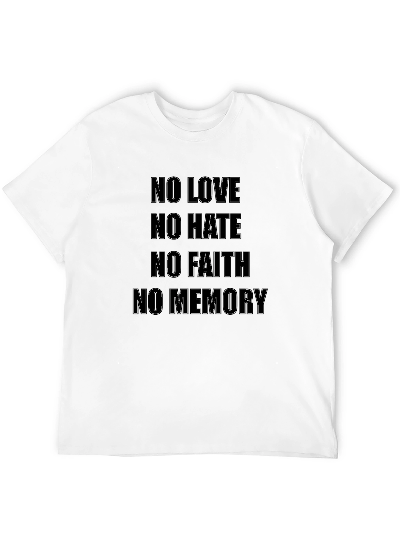 Black No Love No Hate Graphic T-Shirt - Men's Black Tee view 12