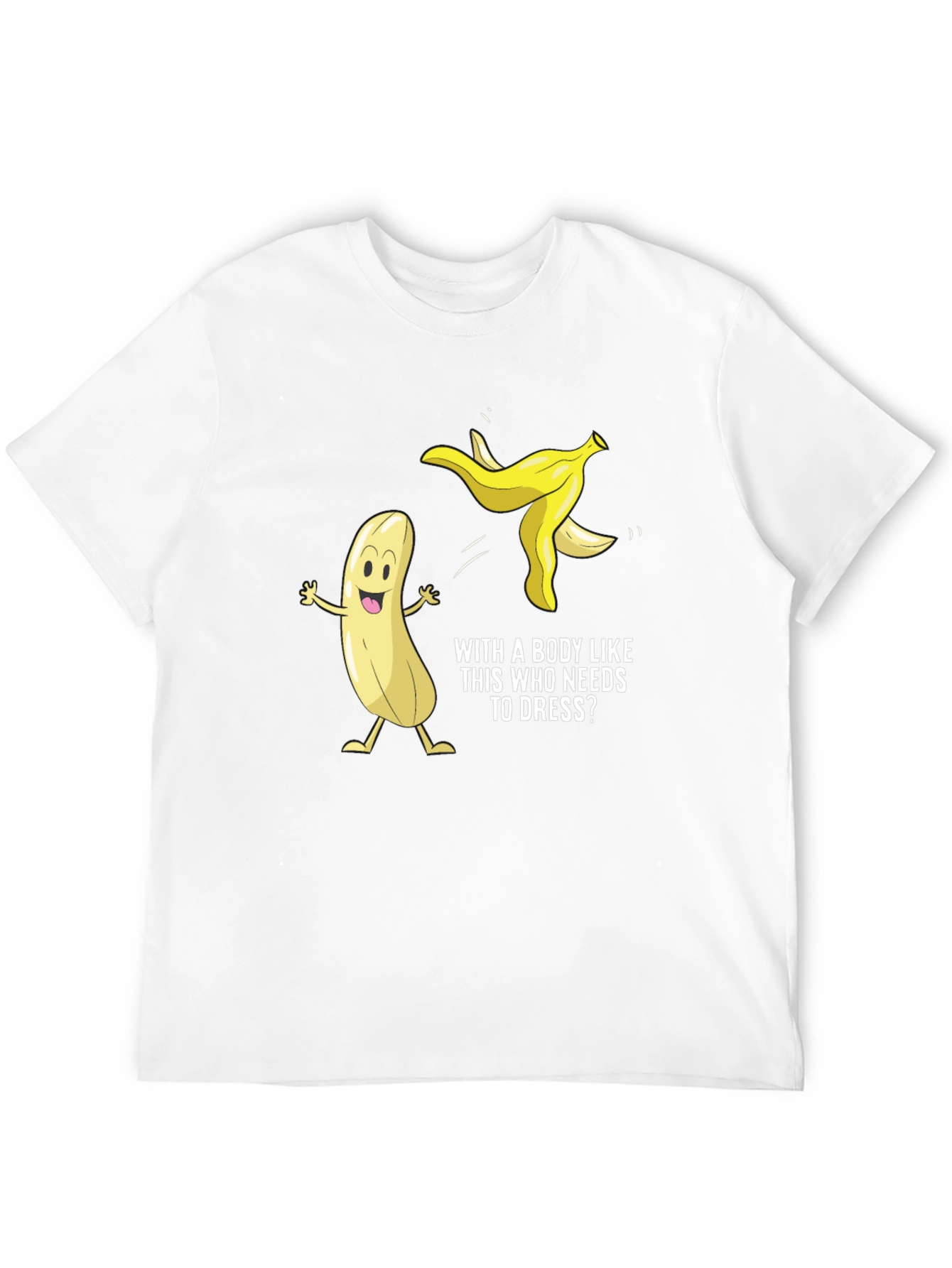 Black Funny Banana T-Shirt: With a Body Like This view 12