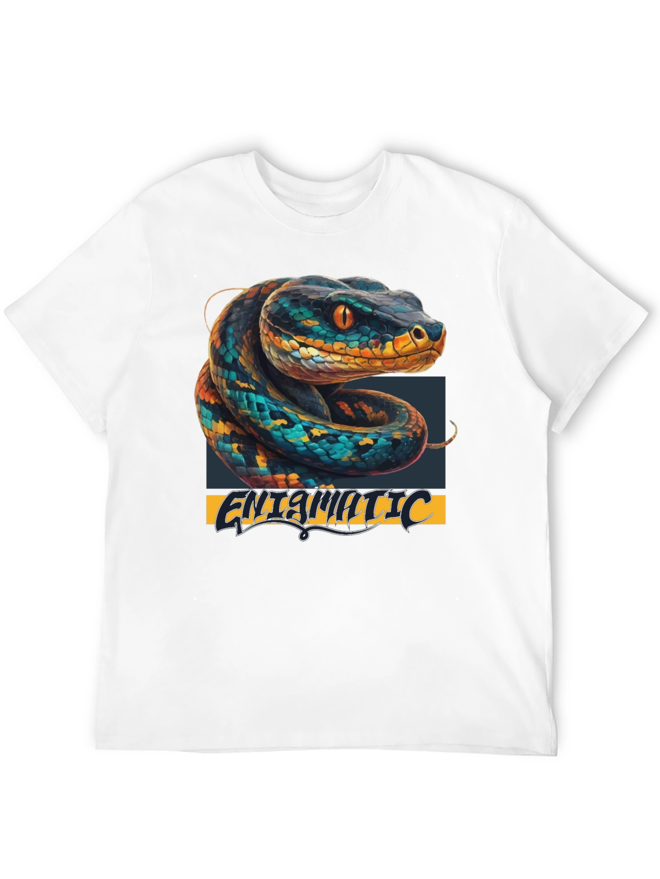 Black Snake Graphic T-Shirt - Cool Animal Print Tee view 12