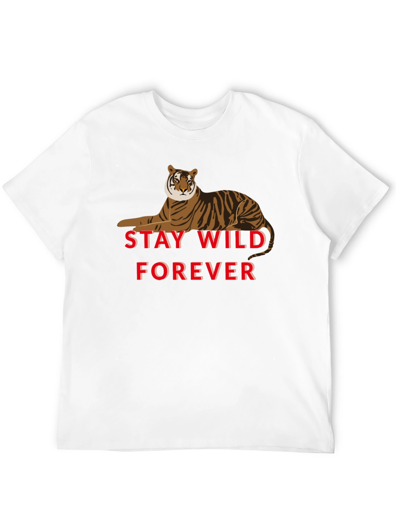 Black Stay Wild Forever Tiger Graphic T-Shirt view 12