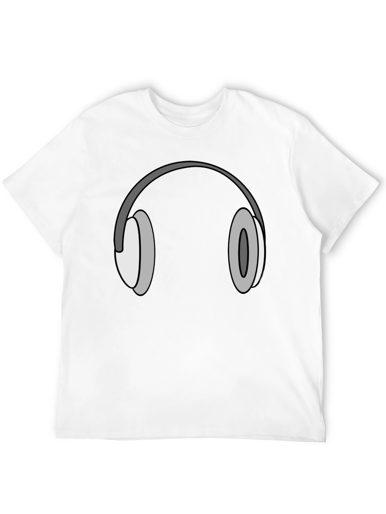 Black Headphone Graphic Tee - Cool Black T-Shirt view 12