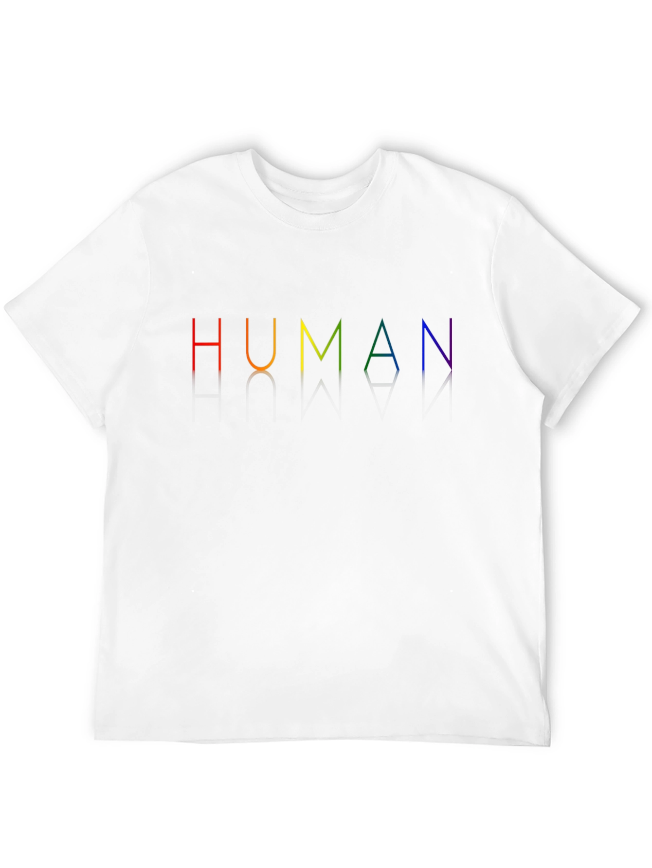 Black Human Rainbow Pride T-Shirt - Black Crew Neck view 12
