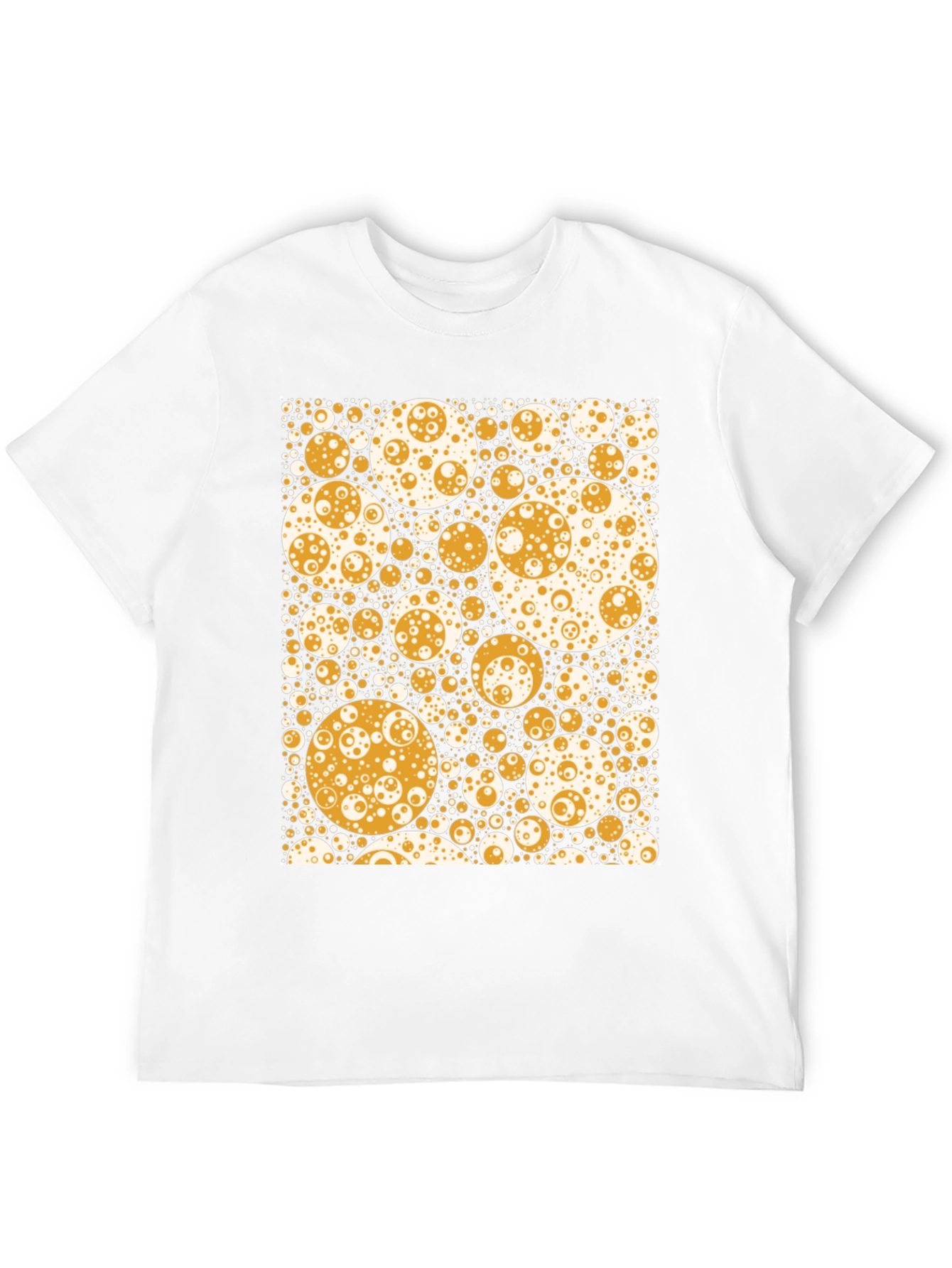 Black Geometric Bubble Print T-Shirt - Black view 12