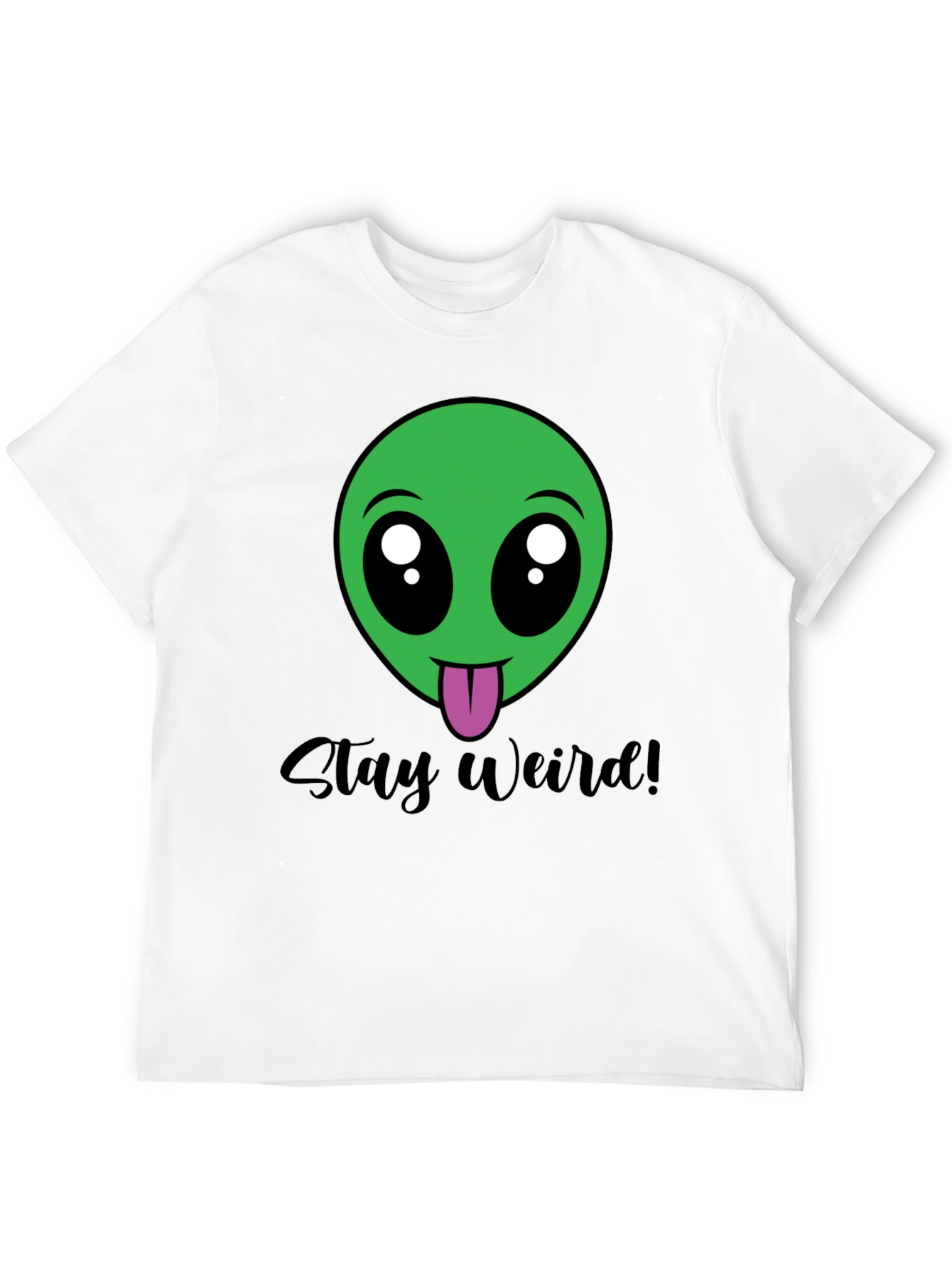 Black Stay Weird Alien Tee - Black view 12