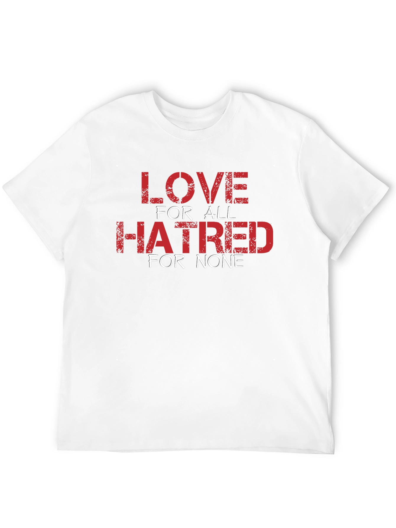 Black Love for All, Hatred for None Graphic T-Shirt view 12
