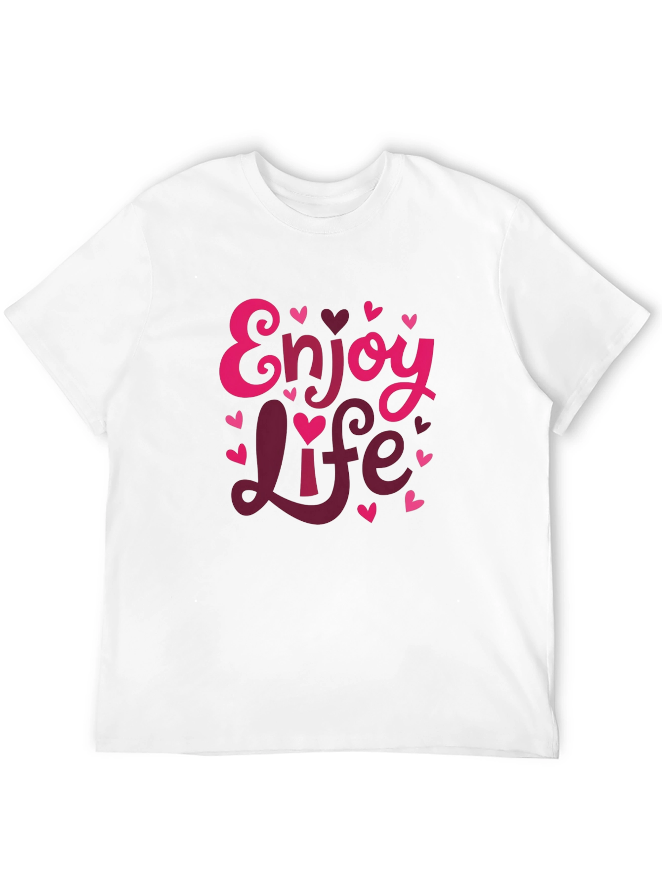 Black Enjoy Life Valentine's Day Graphic Tee view 12