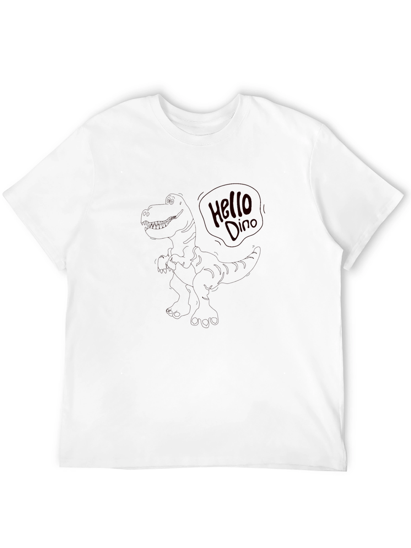 Black Hello Dino Black T-Shirt view 12