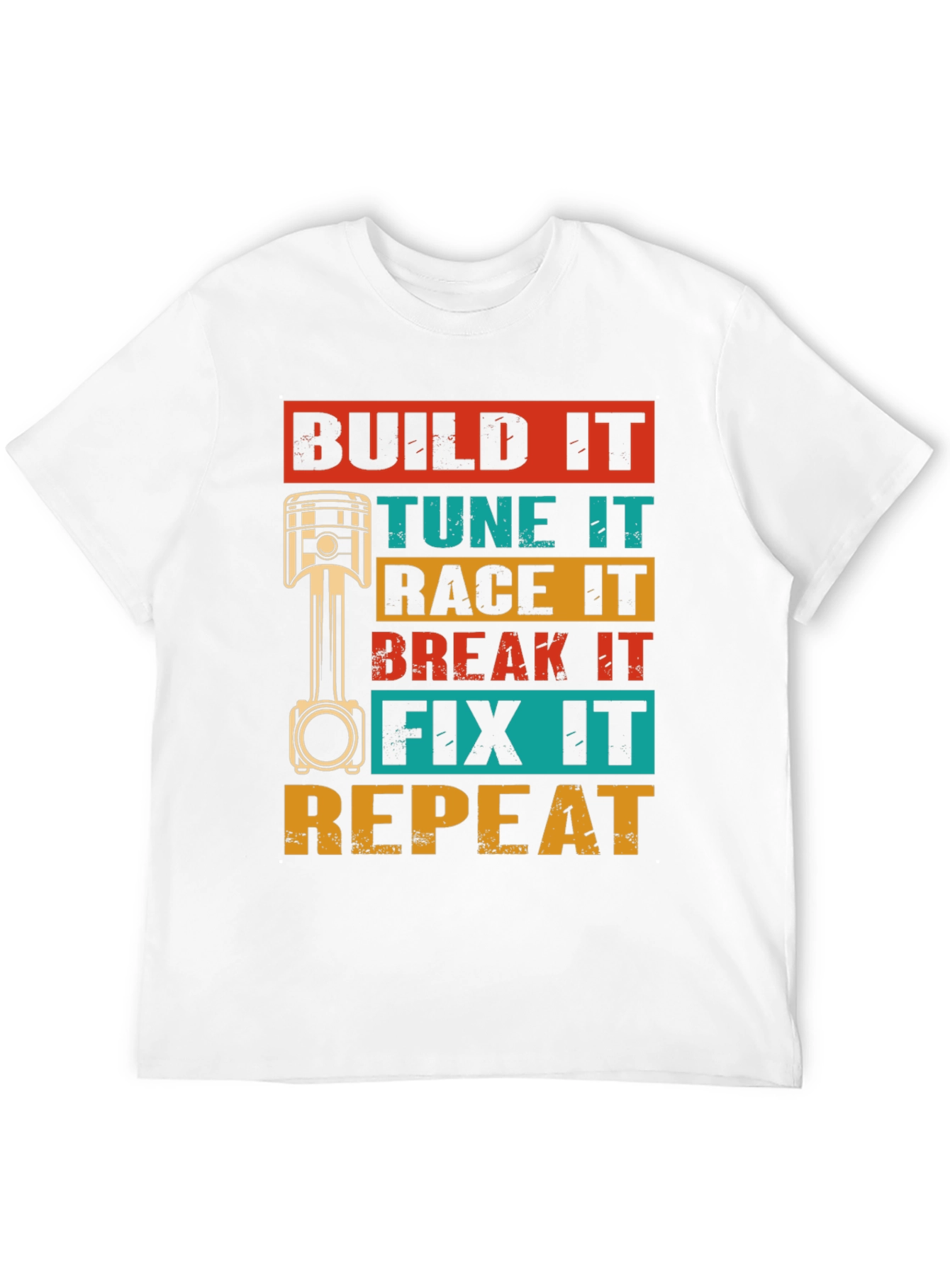 Black Build It, Tune It, Race It T-Shirt view 12