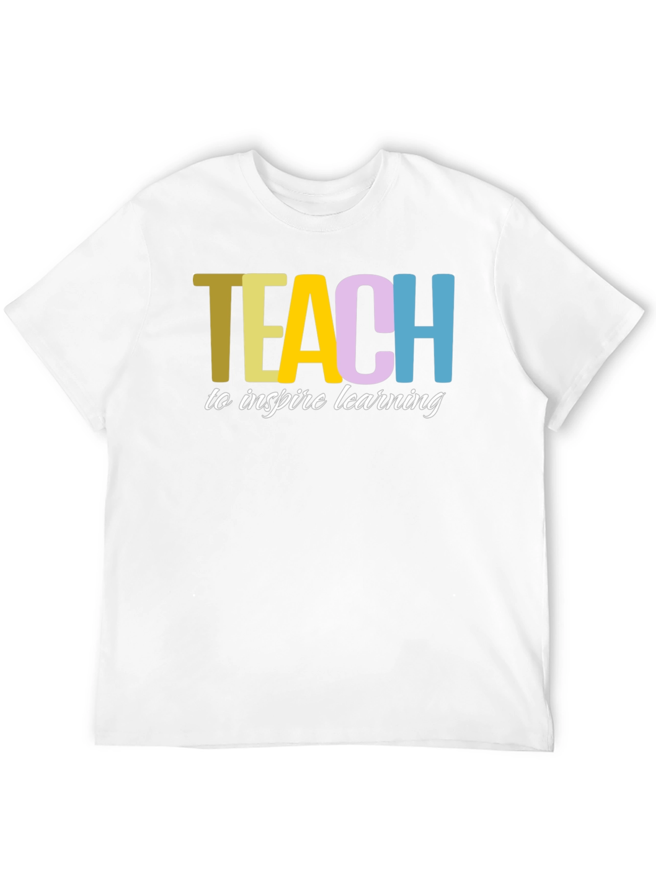Black Teach to Inspire Learning Black Cotton T-Shirt view 12