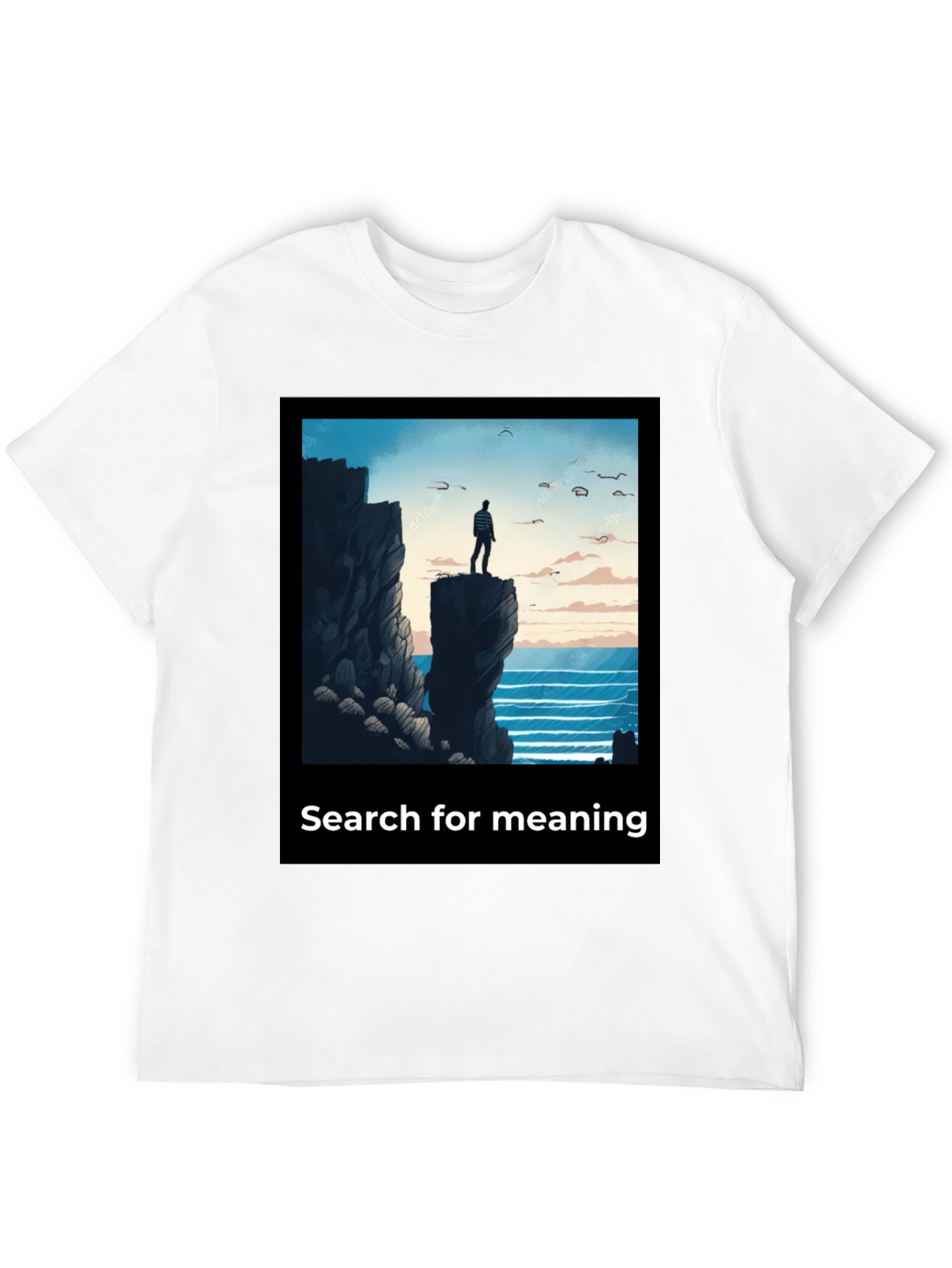 Black Search for Meaning Graphic T-Shirt view 12