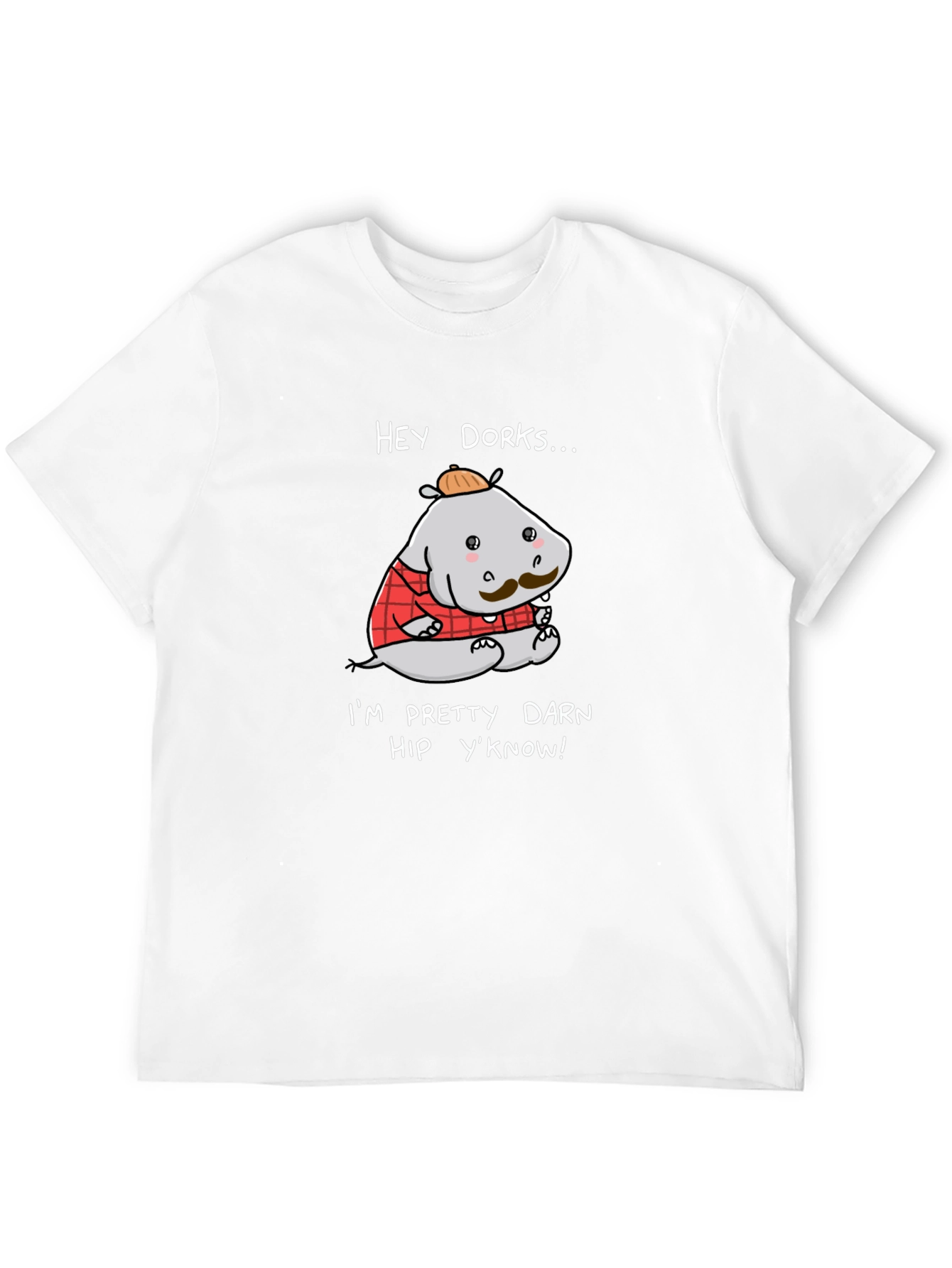 Black Hey Dorks Hip Hippo Graphic T-Shirt view 12