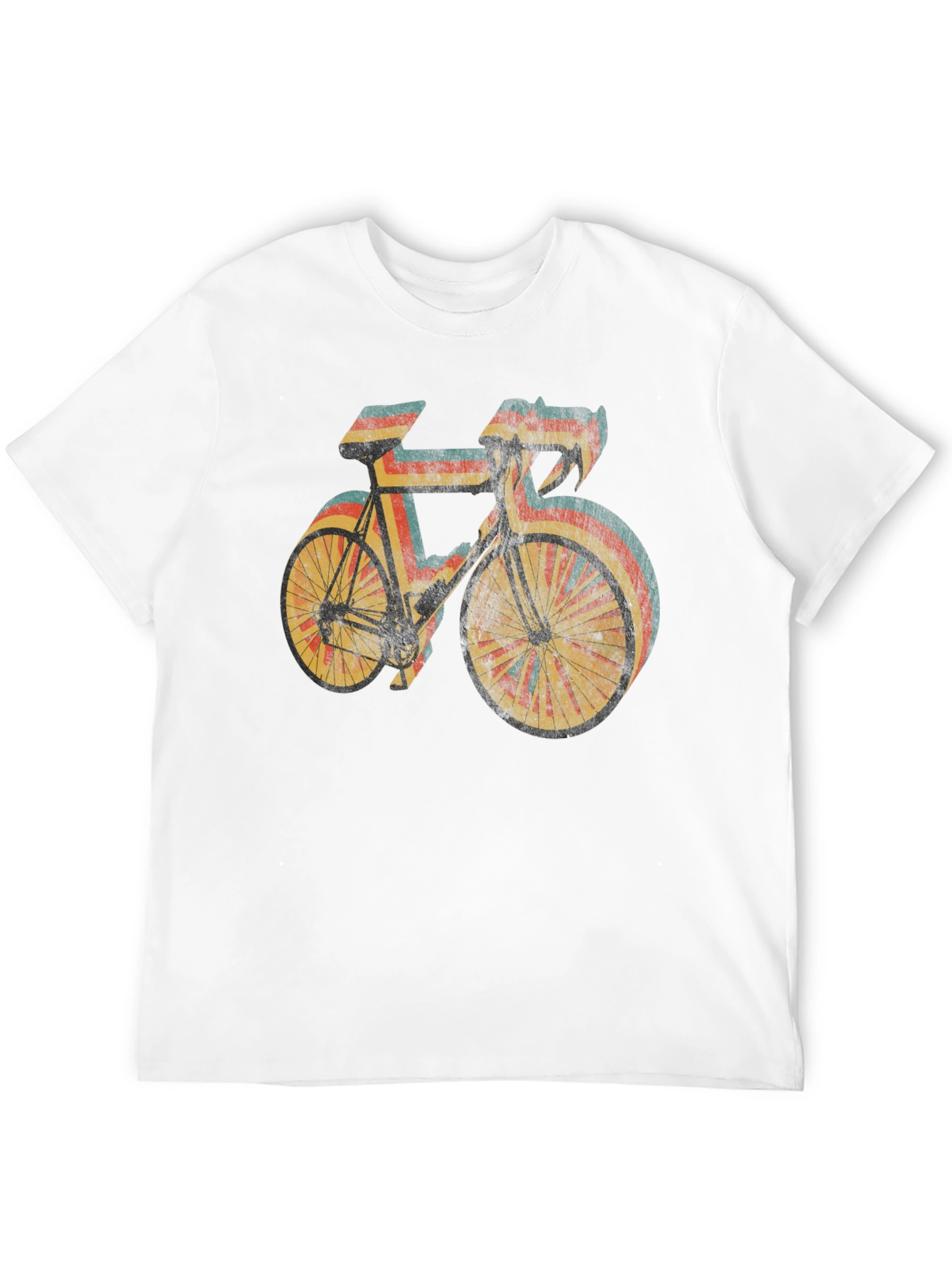 Black Retro Style Cycling T-Shirt - Black view 12