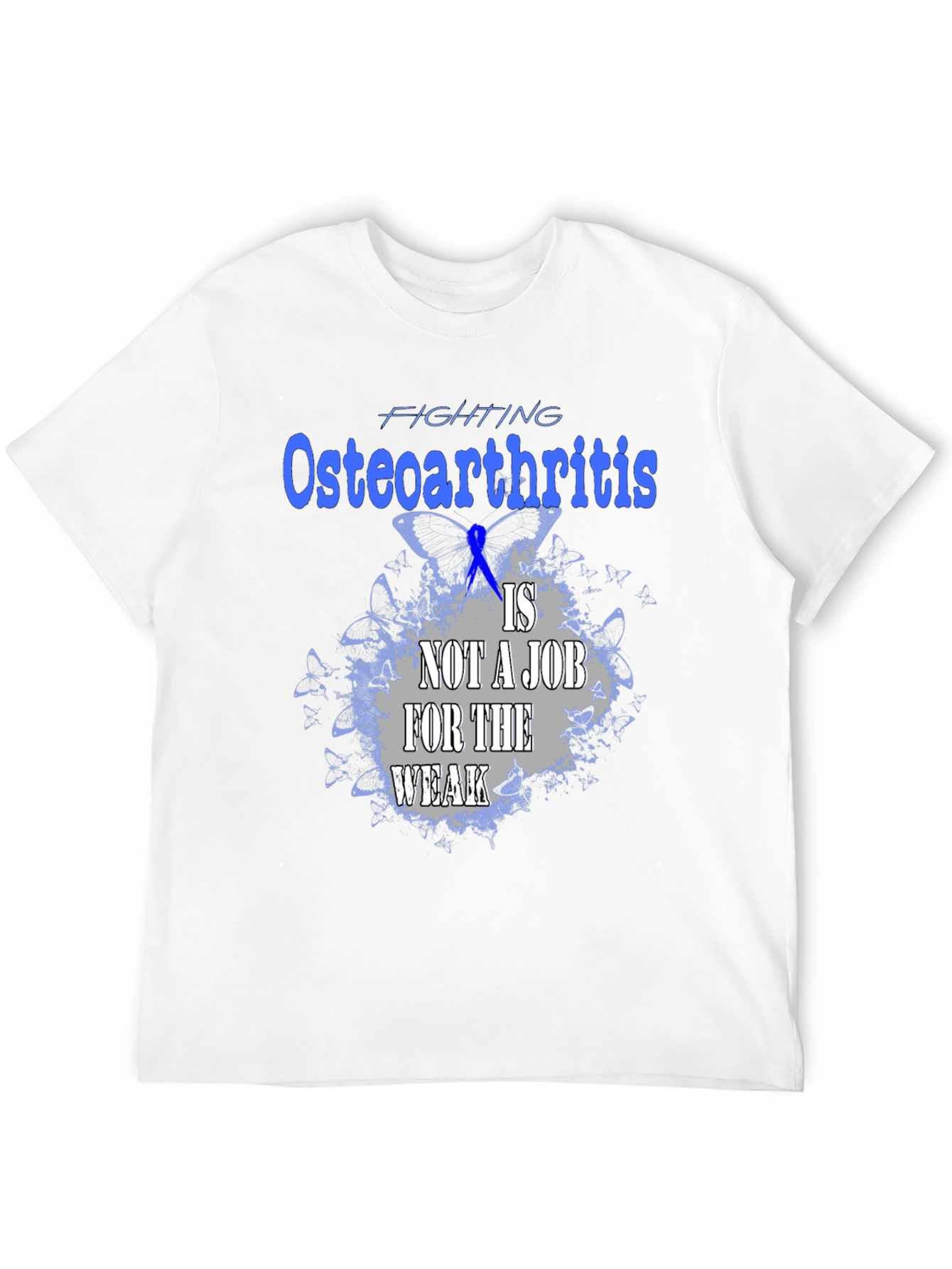 Black Osteoarthritis Awareness T-Shirt - Not A Job For The Weak Tee view 12