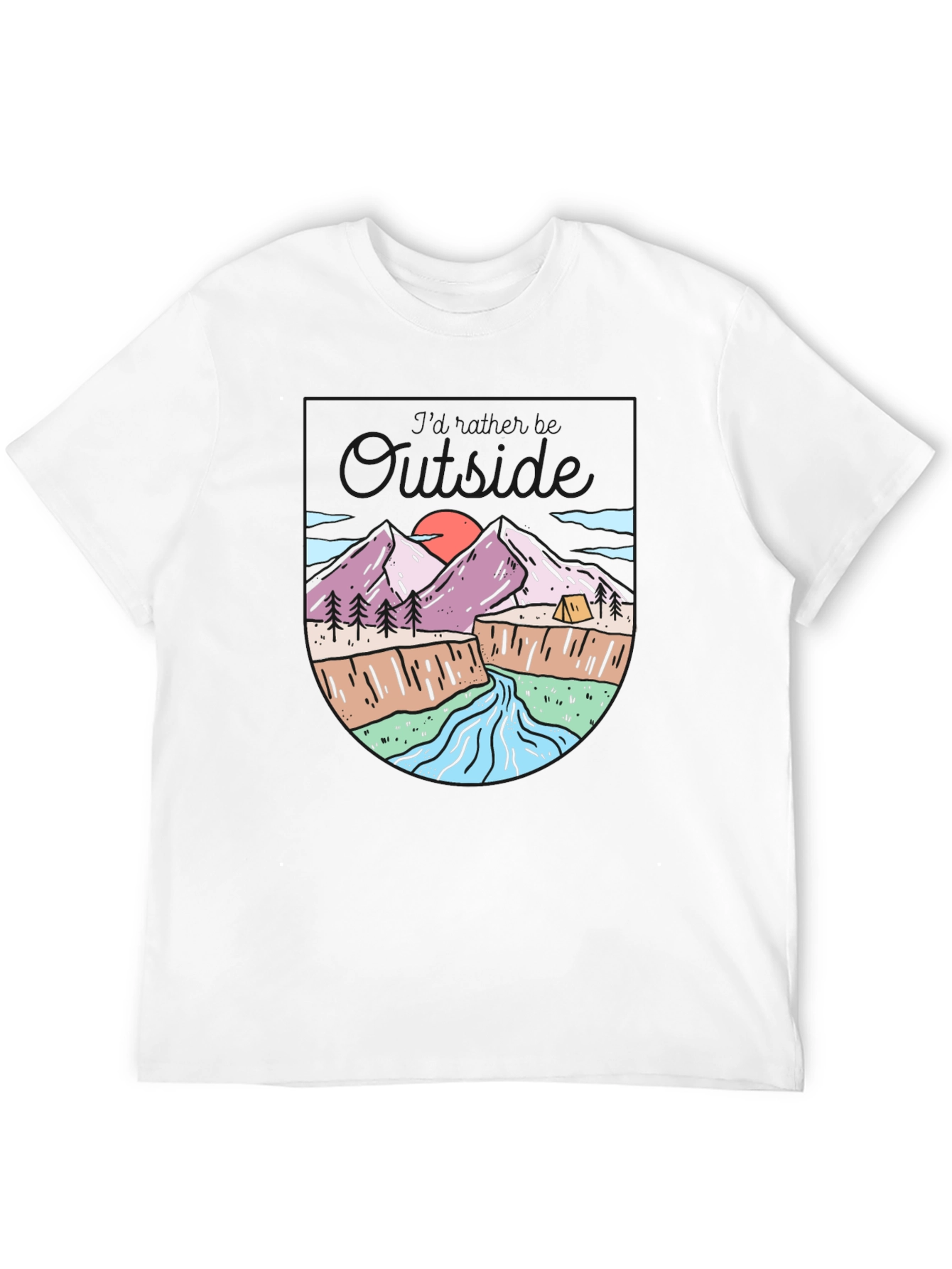 Black Outdoor Adventure Graphic T-Shirt view 12