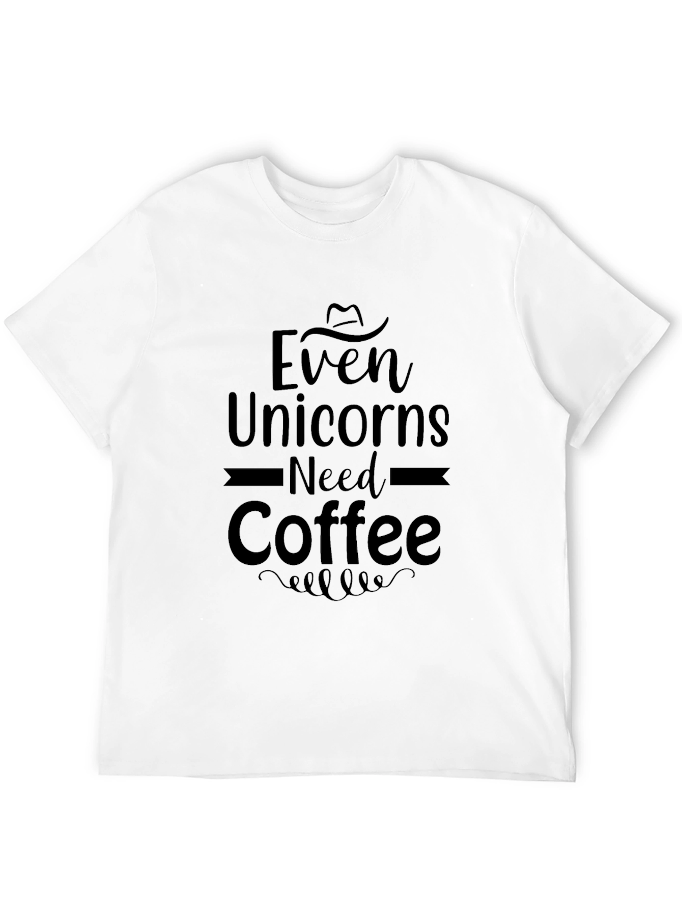 Black Even Unicorns Need Coffee - Graphic Tee view 12