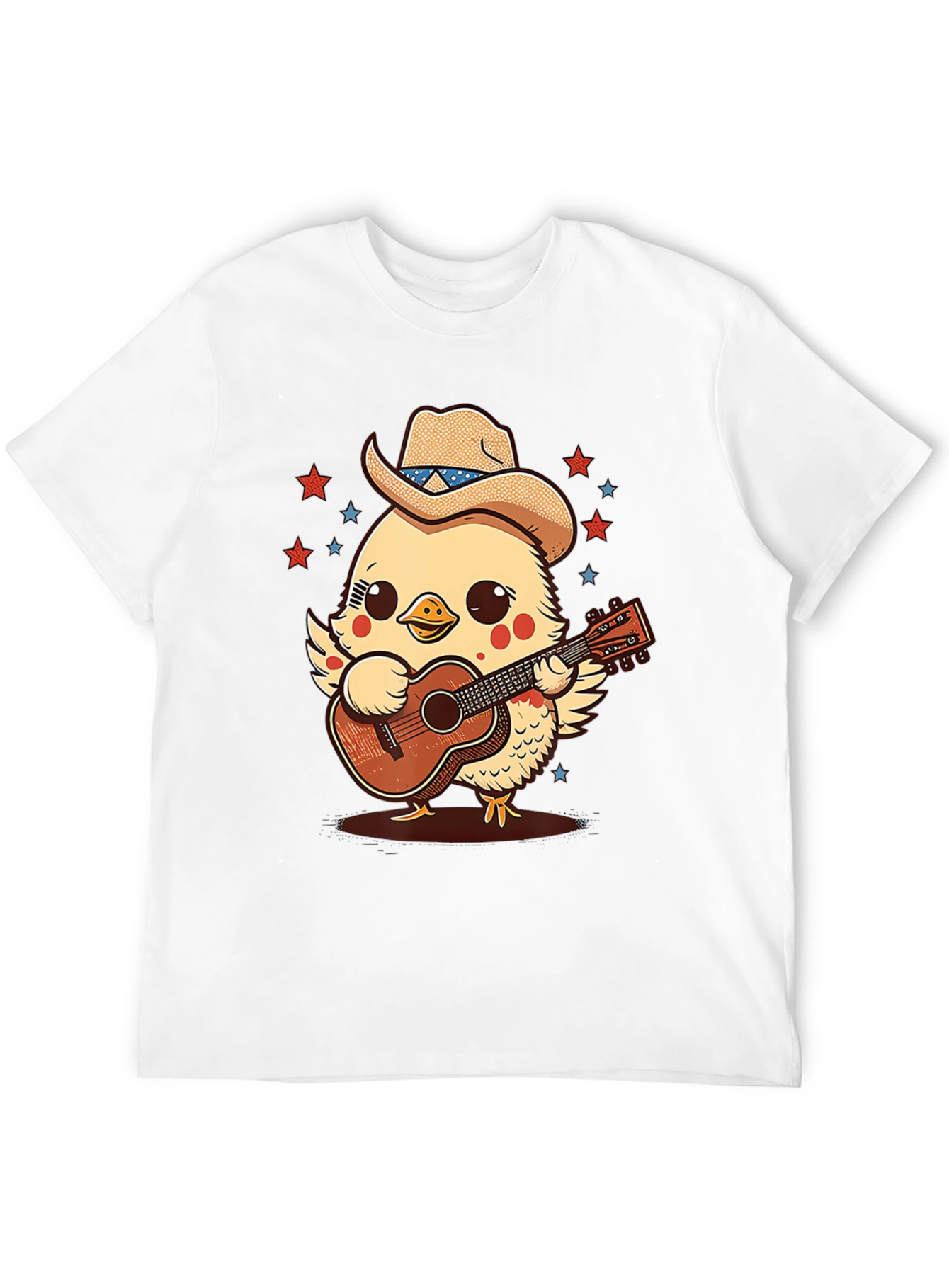Black Cute Cowboy Chick Guitar T-Shirt view 12