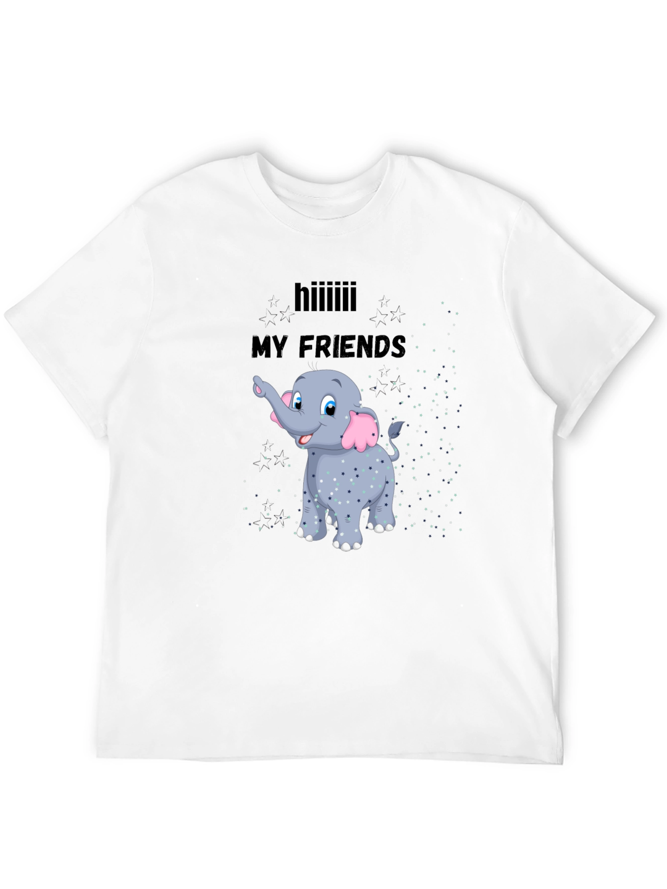 Black Elephant 'My Friends' Graphic Black T-Shirt view 12