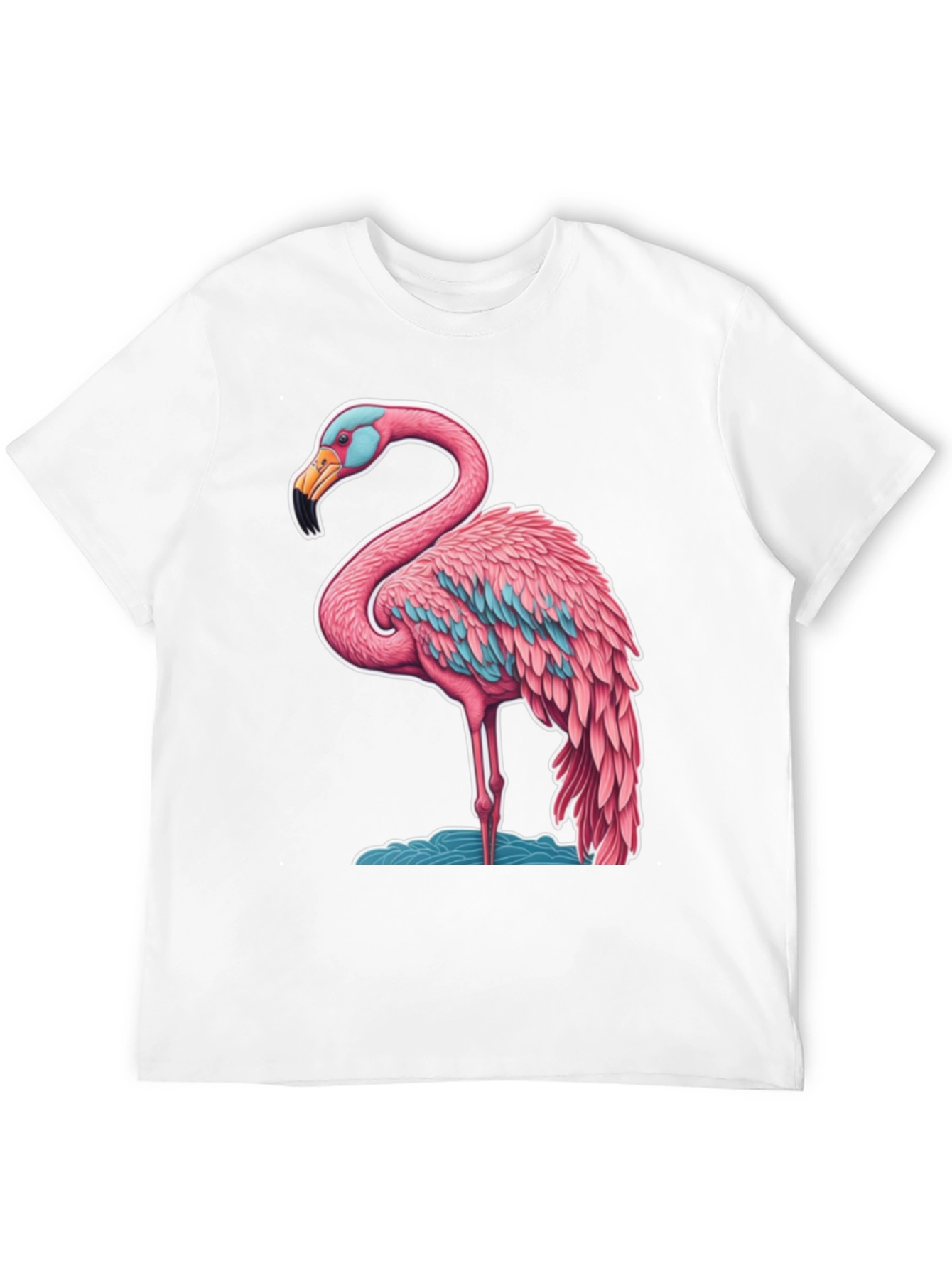 Black Flamingo Graphic Tee - Black Cotton view 12