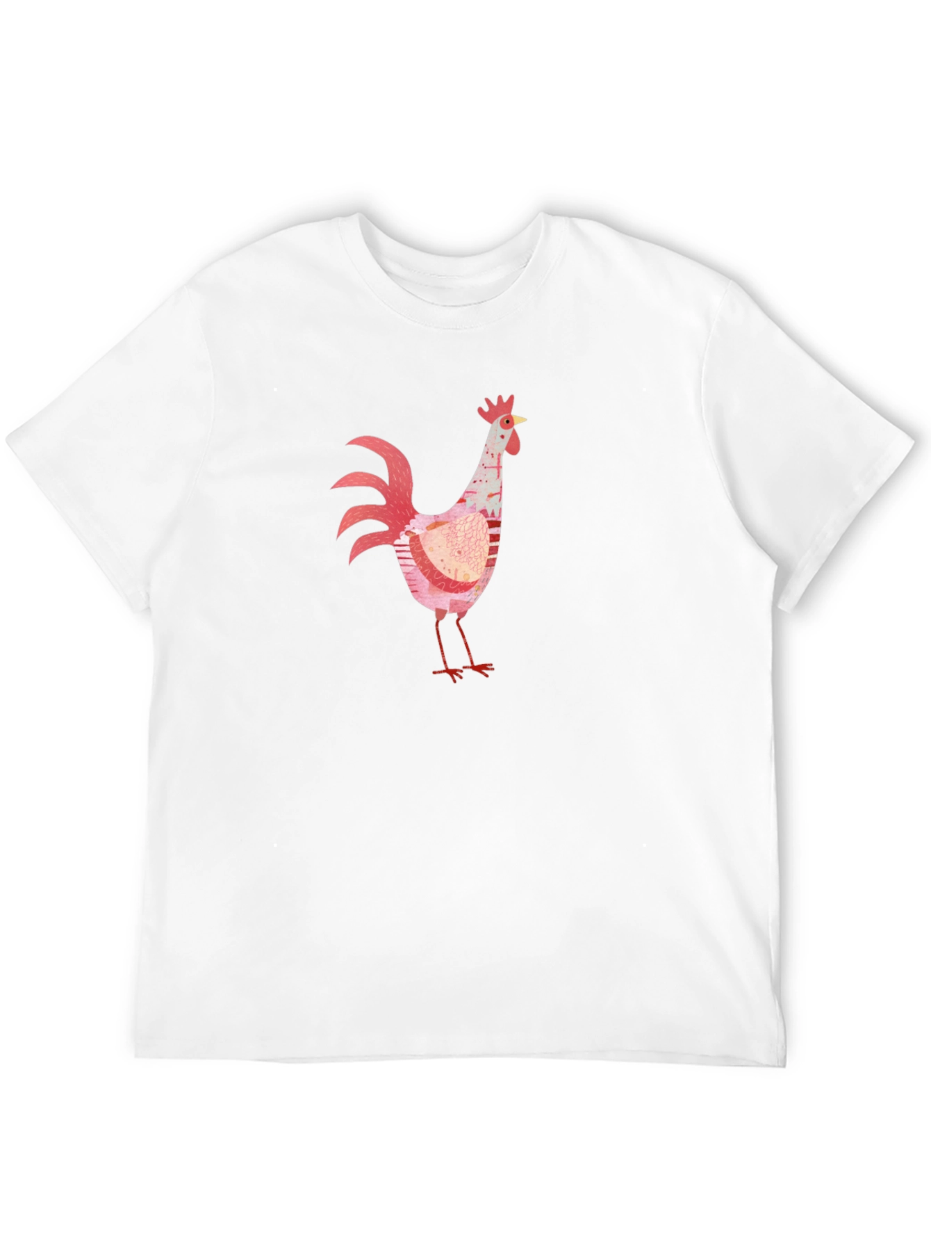 Black Whimsical Rooster Graphic Black T-Shirt view 12