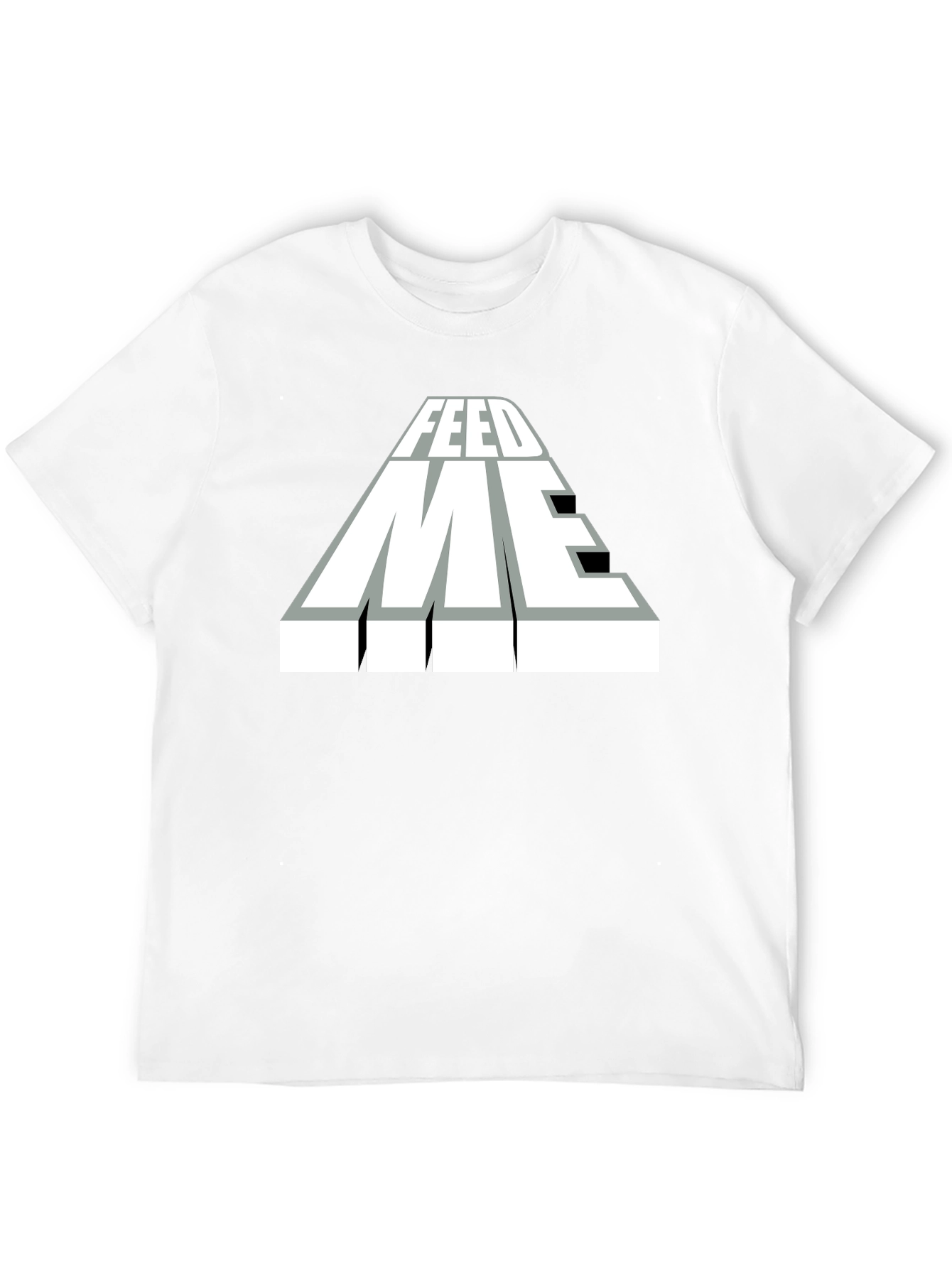 Black Feed Me Graphic T-Shirt - Black Cotton Blend Tee view 12