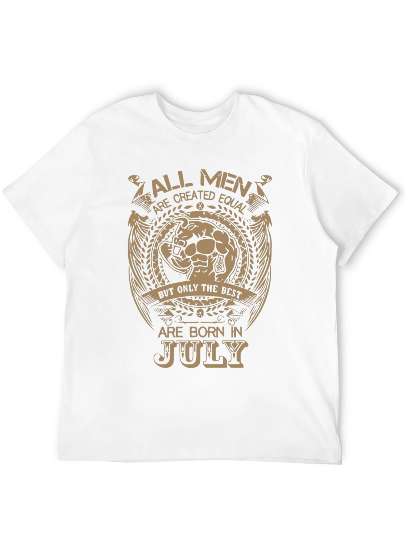 Black All Men Born In July T-Shirt view 12