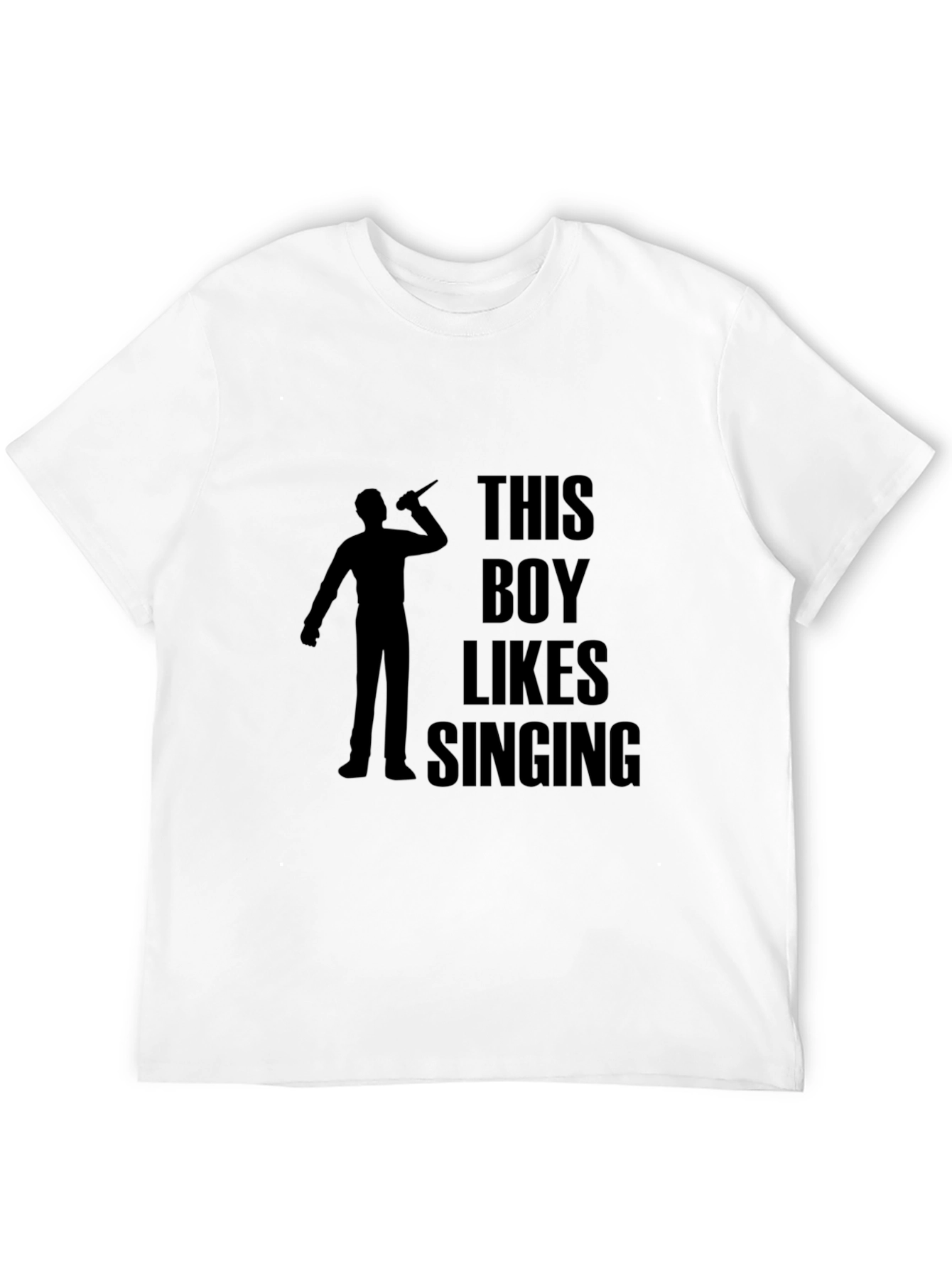 Black This Boy Likes Singing Black T-Shirt view 12