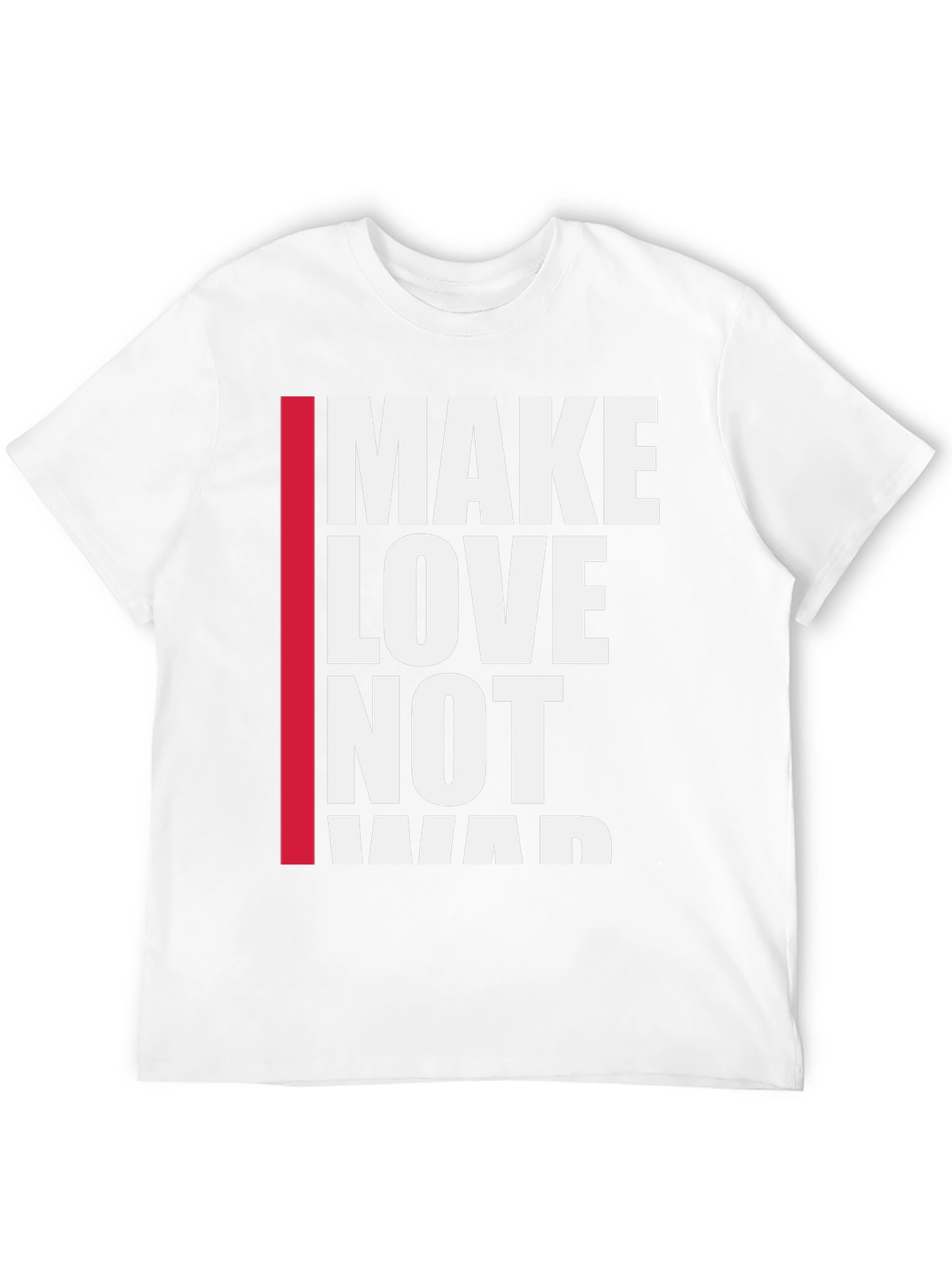 Black Make Love Not War Graphic Tee - Black view 12