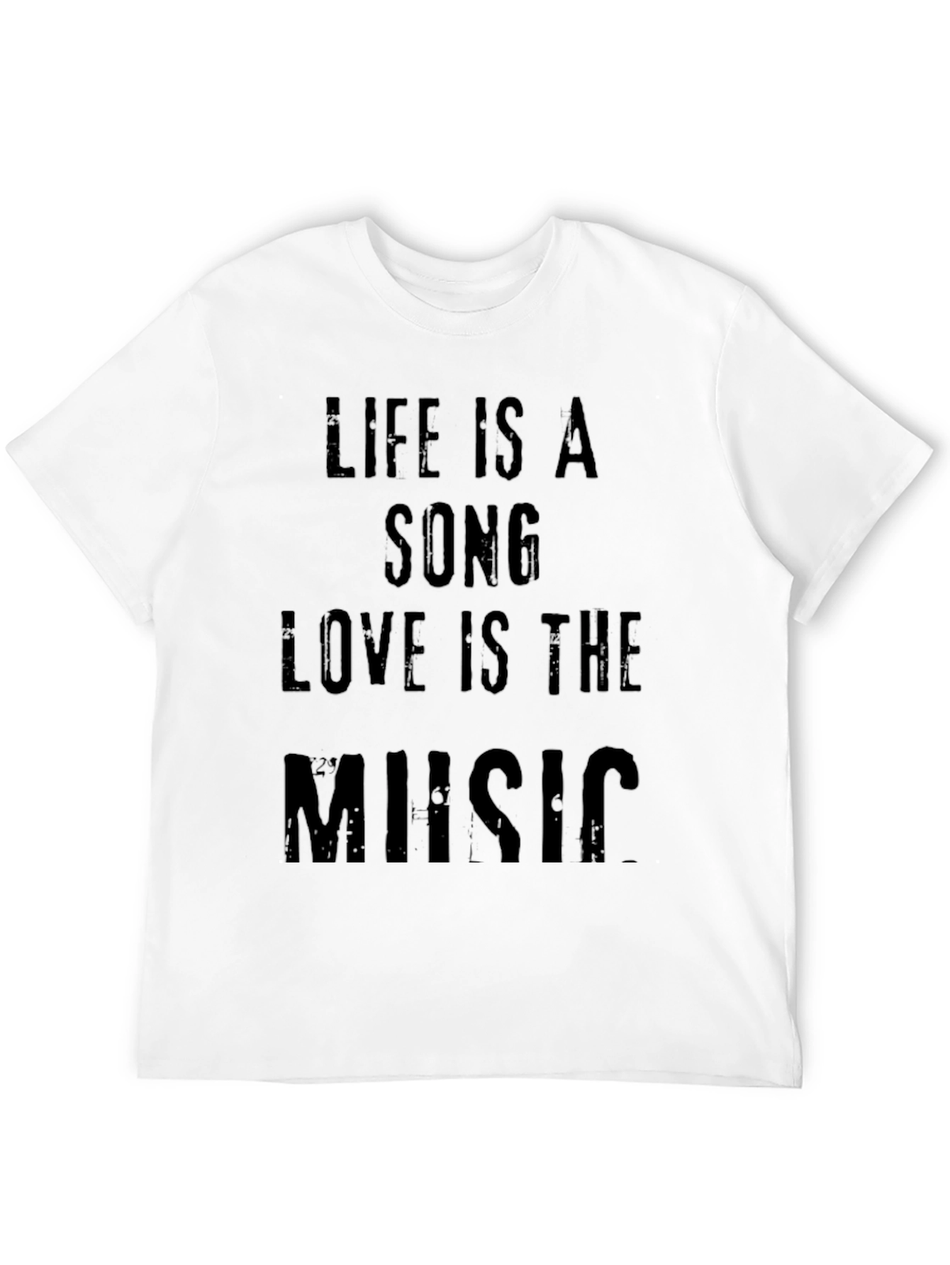 Life Is A Song Men's Black Graphic Tee - 12