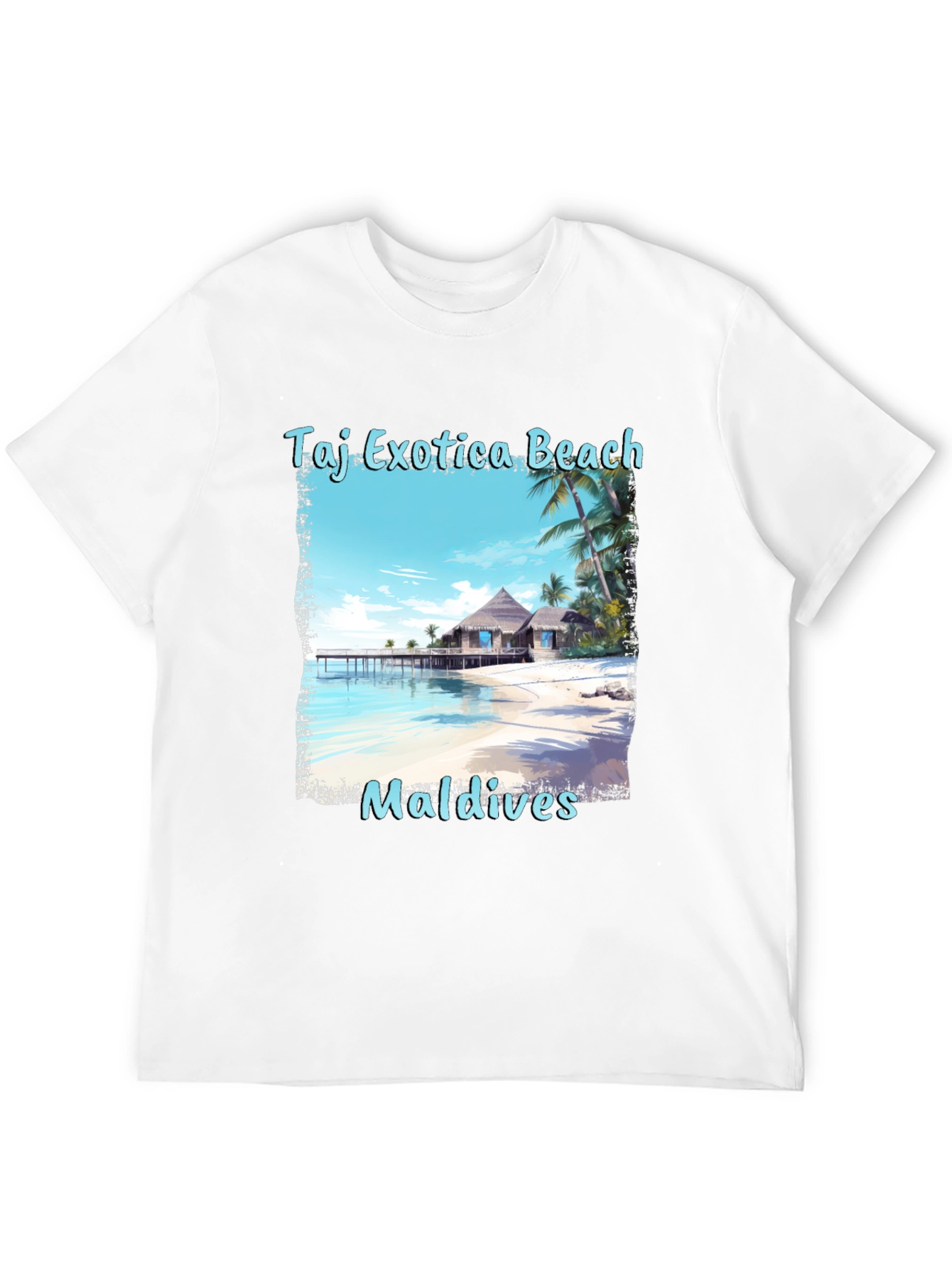 Black Taj Exotica Beach Maldives T-Shirt view 12