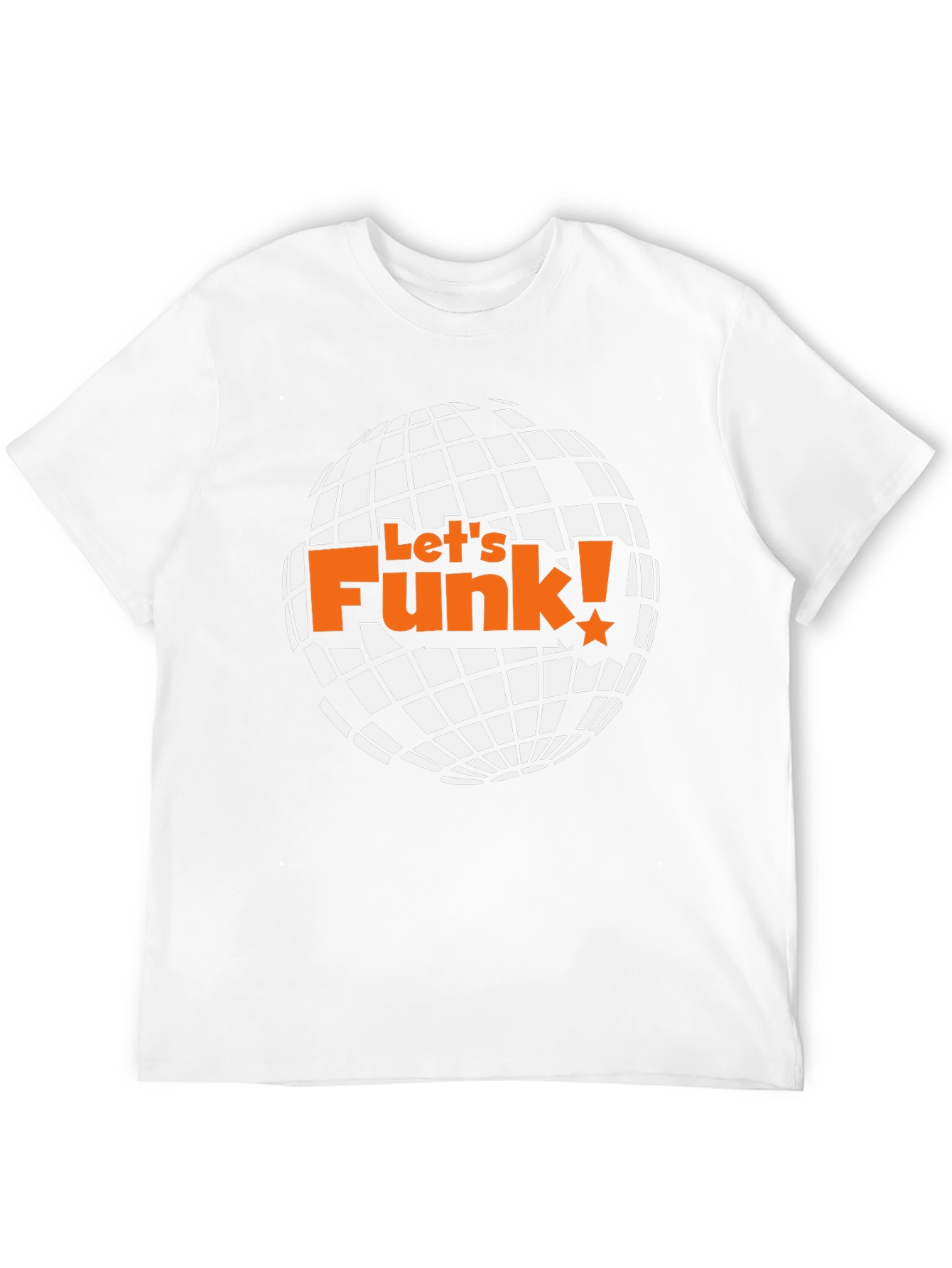 Black Let's Funk! Graphic T-Shirt - Retro Disco Ball Design view 12