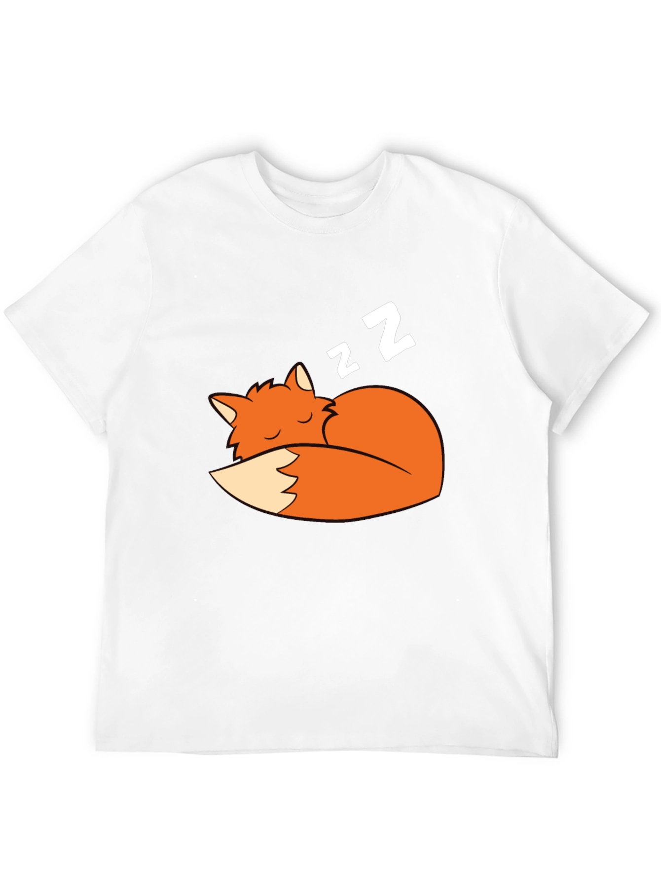 Black Sleeping Fox Graphic Tee - Soft Cotton Comfort view 12