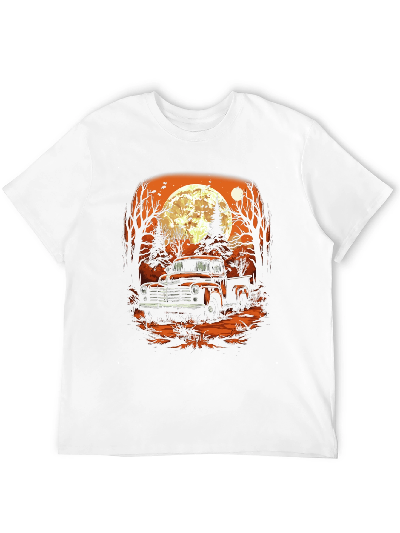 Black Vintage Truck Halloween T-Shirt view 12