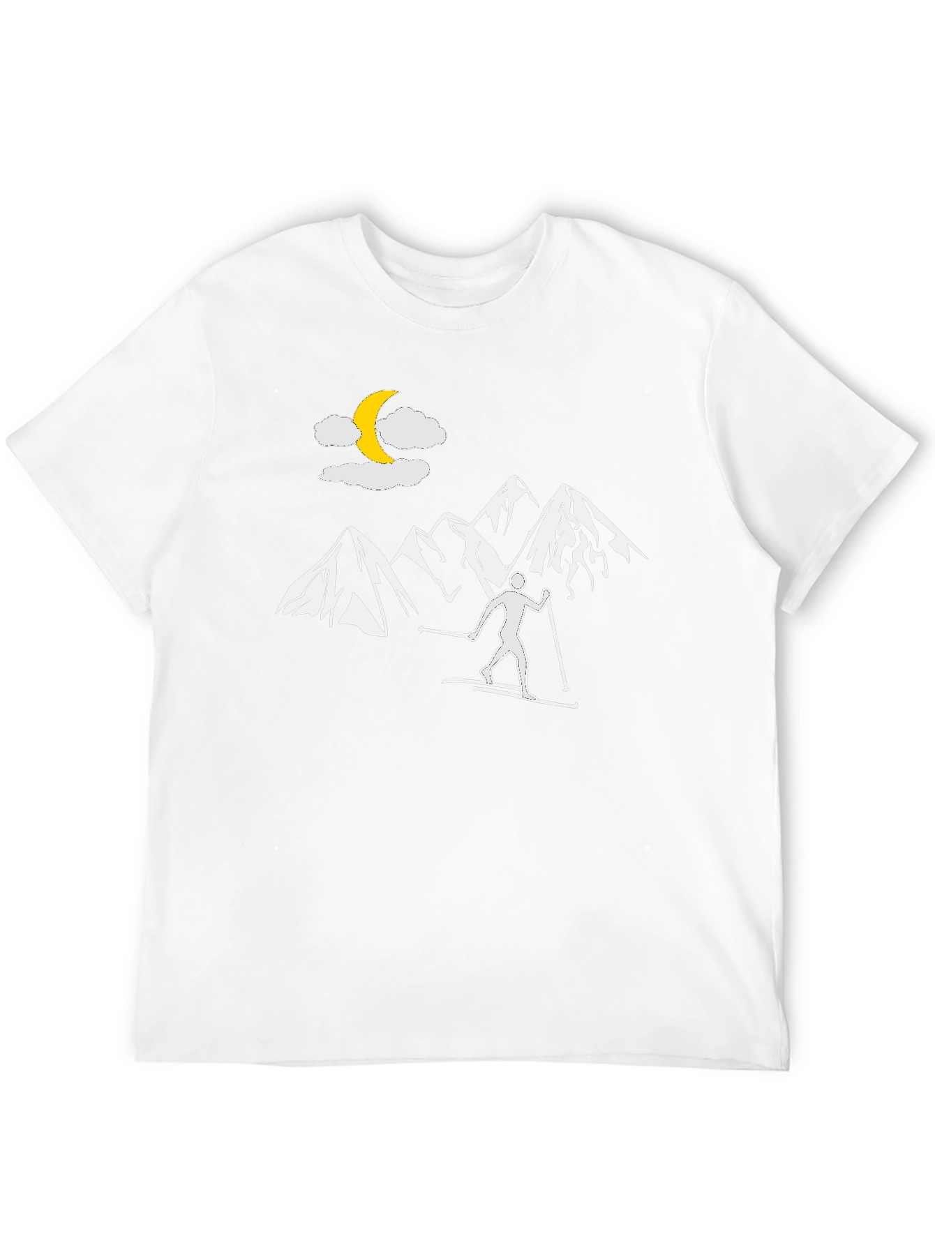 Skiing in Moonlight Graphic Tee - 12