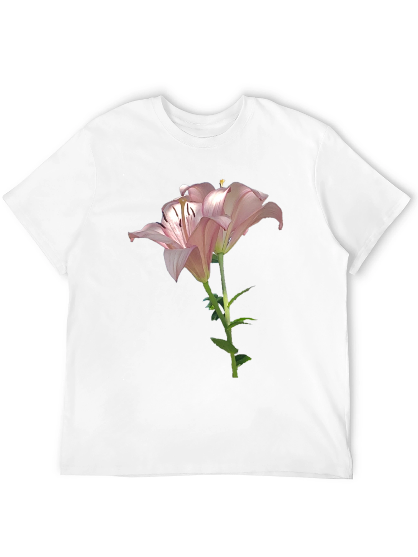 Black Floral Lily Graphic Tee - Soft Cotton Blend view 12