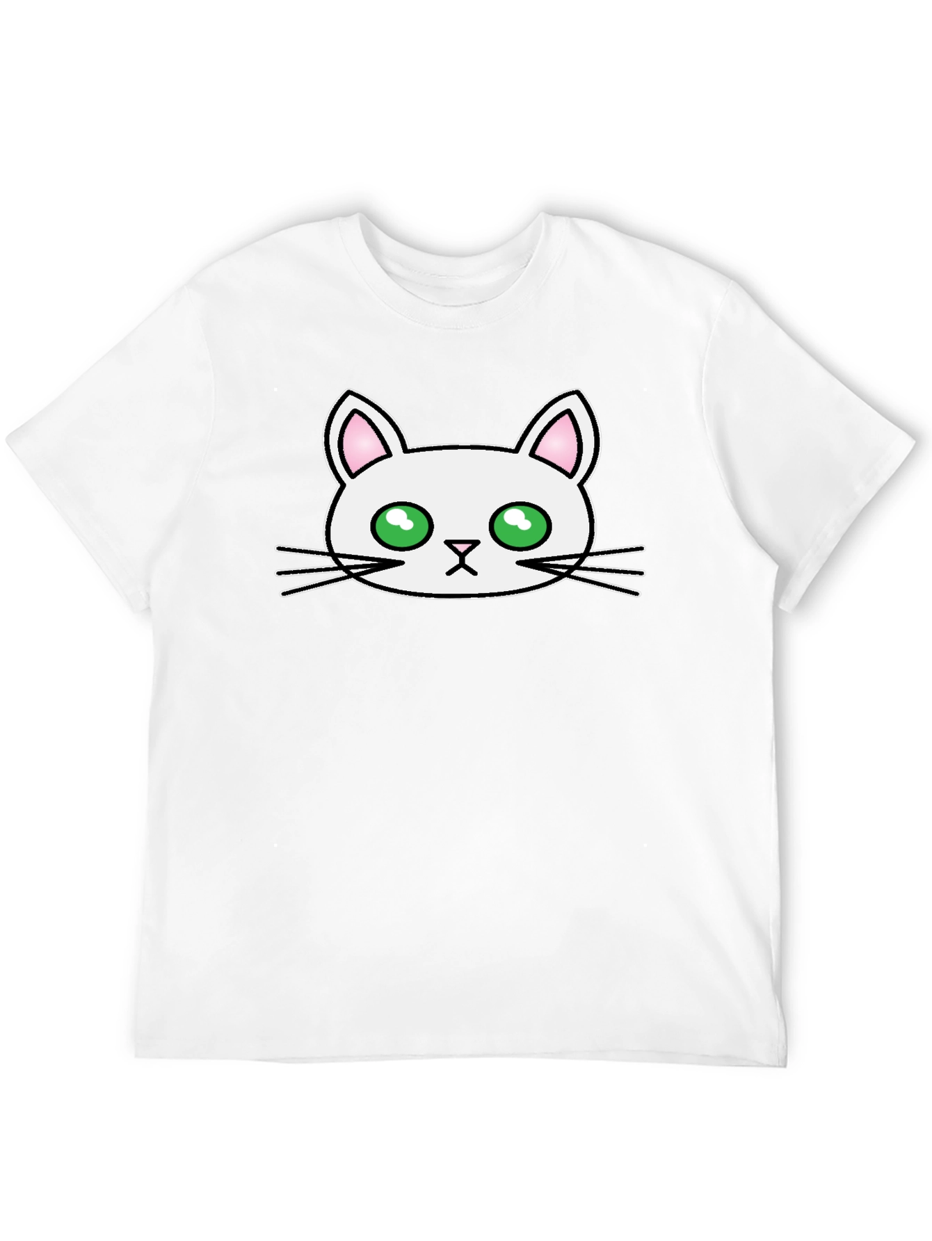 Black Cute Cat Graphic Tee - Men's Black T-Shirt view 12