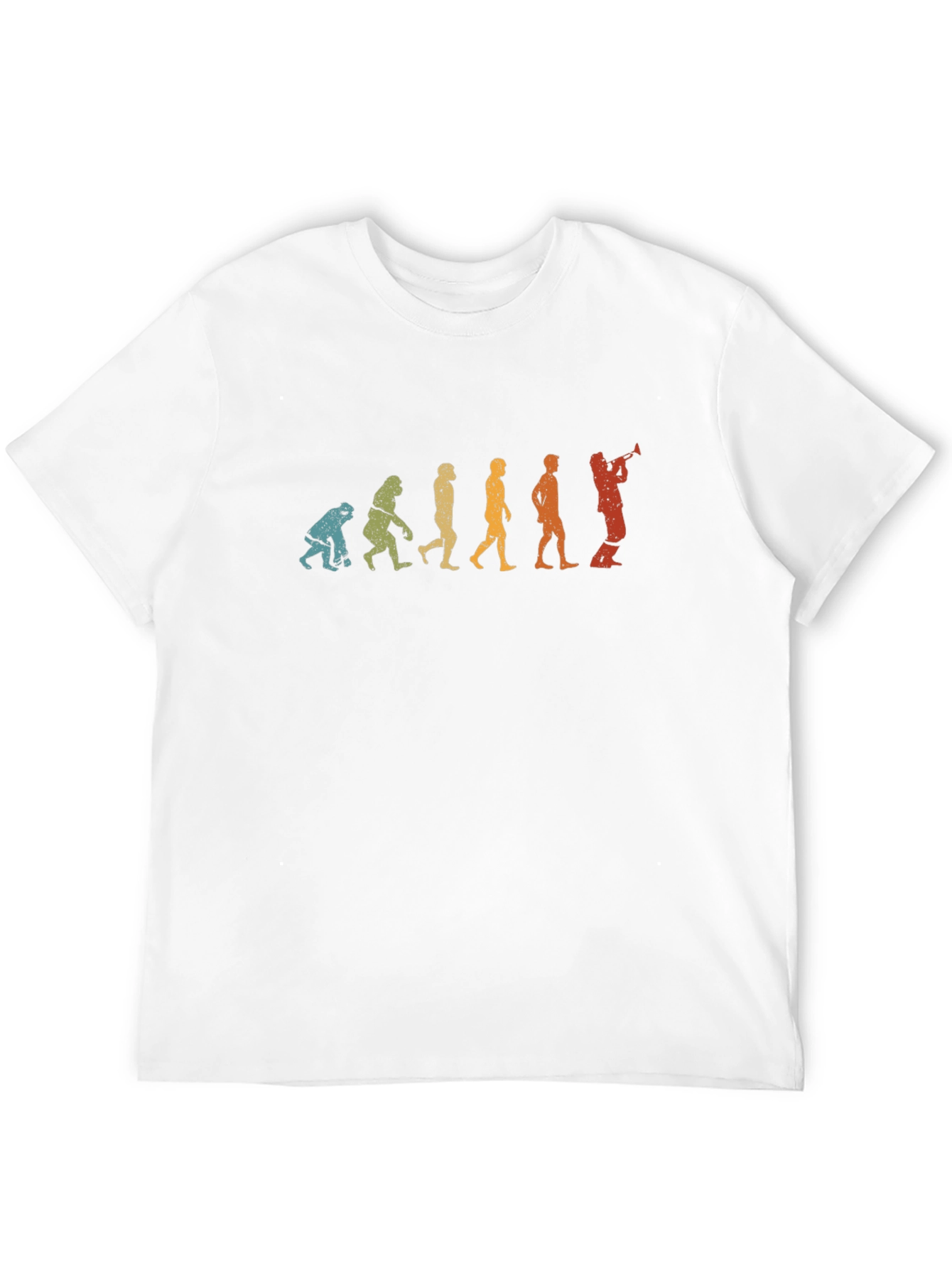 Black Evolution of Trumpet Player T-Shirt view 12