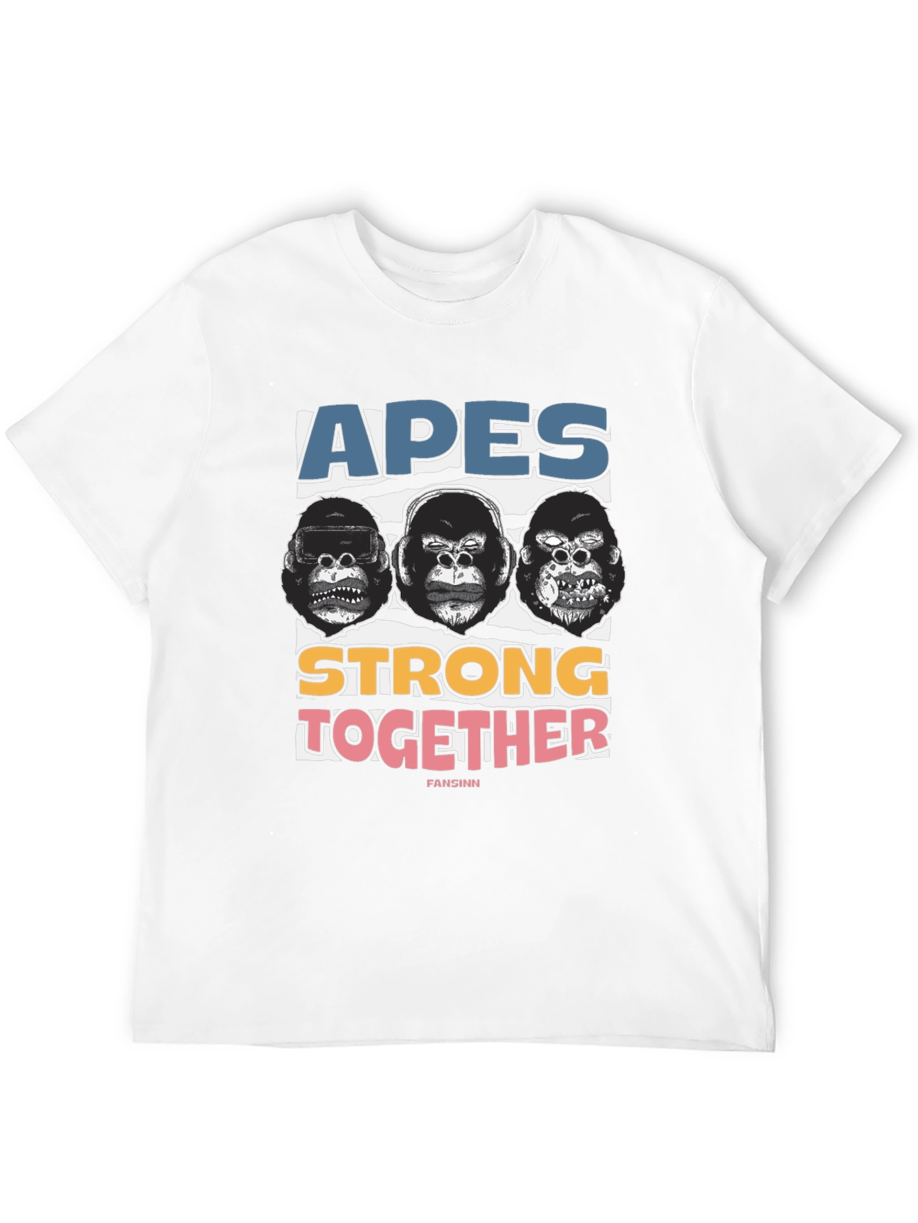 Black Apes Strong Together Graphic Tee - Black Cotton view 12