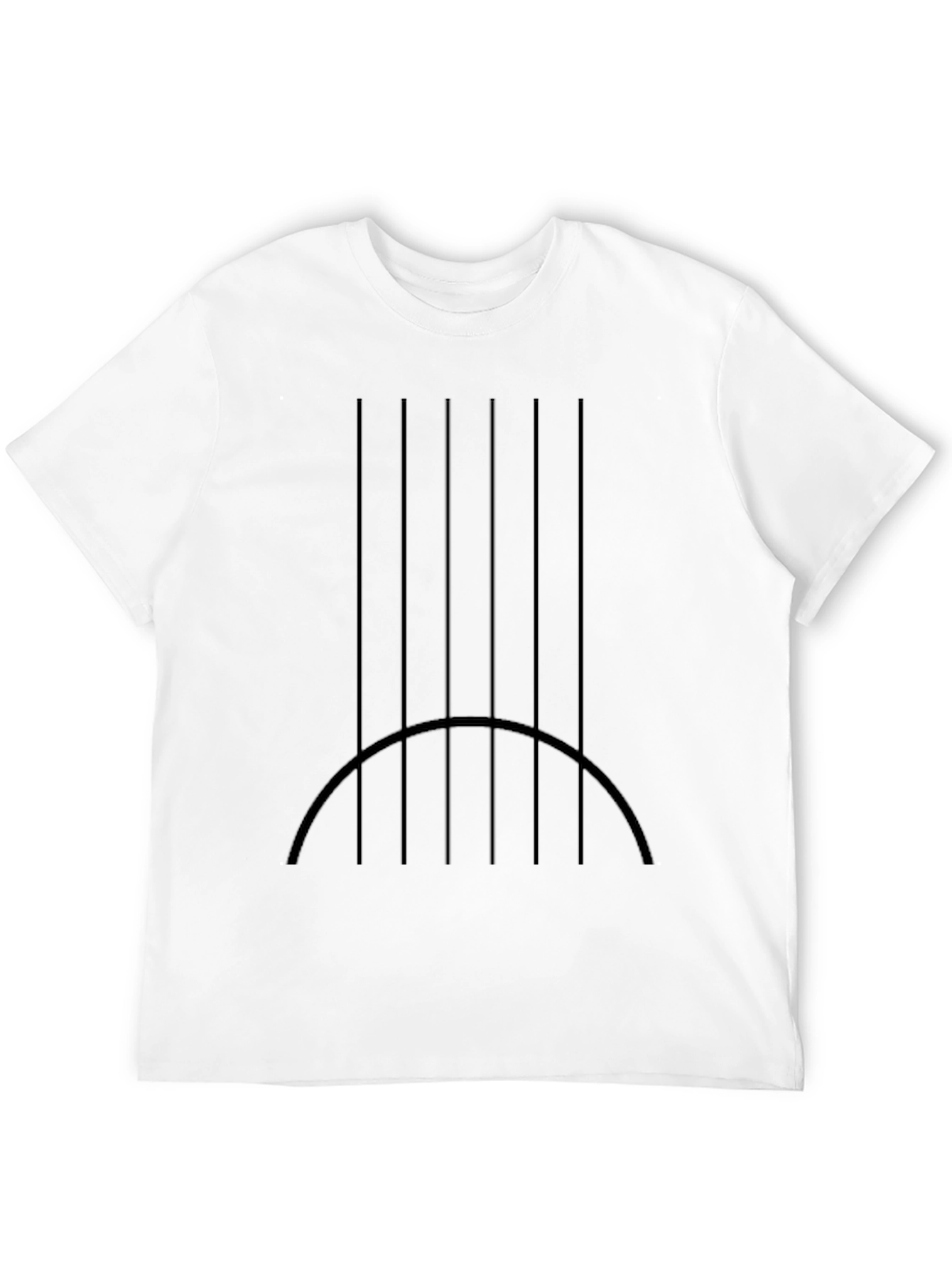 Black Abstract Geometric Line Art Black T-Shirt view 12