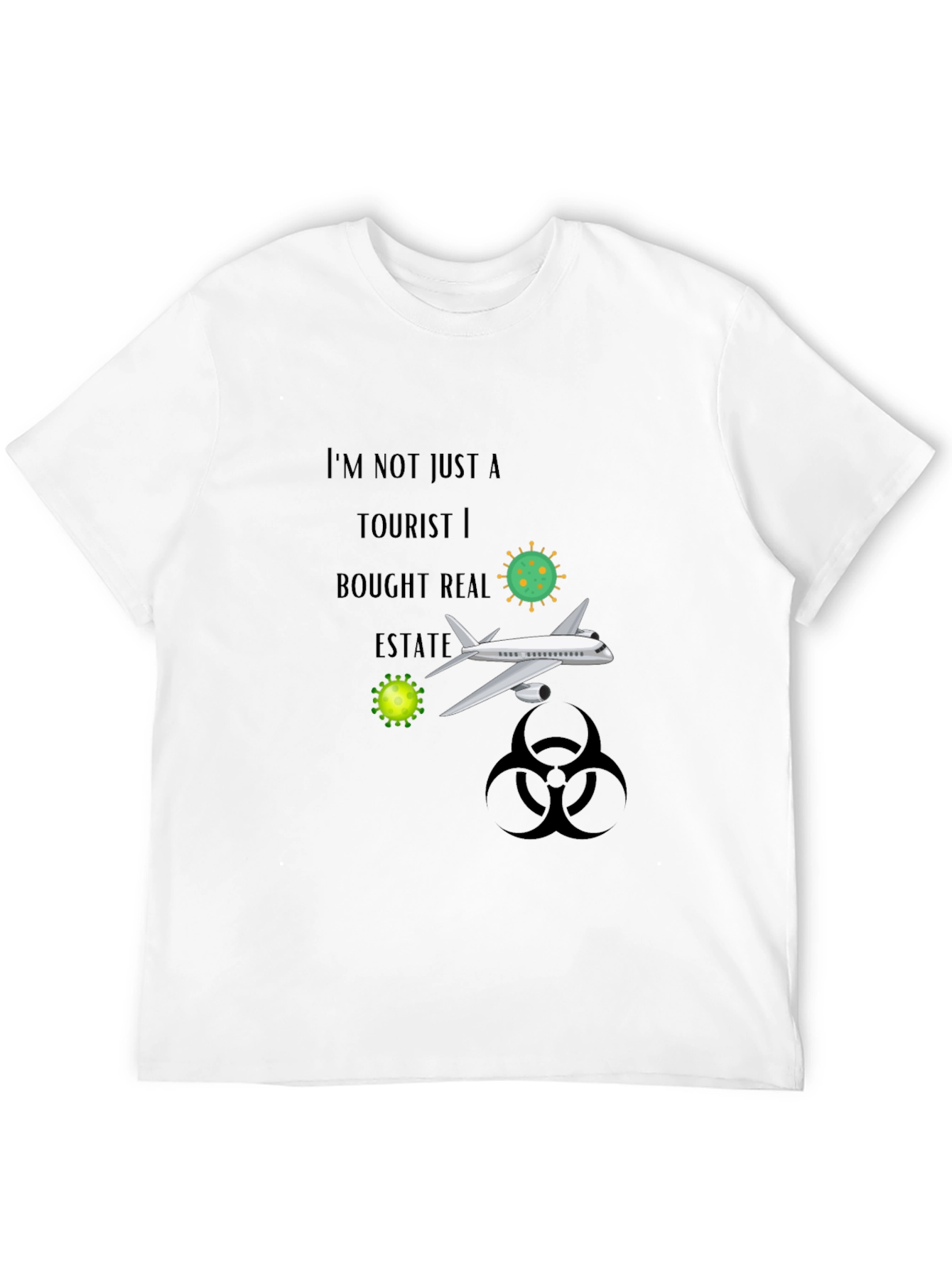 Black Humorous Tourist T-Shirt view 12