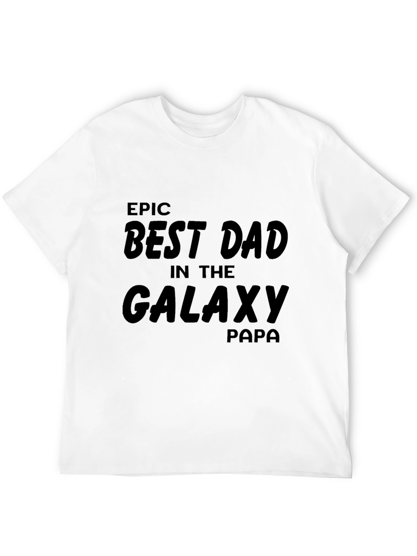 Black Epic Best Dad in the Galaxy Papa T-Shirt view 12