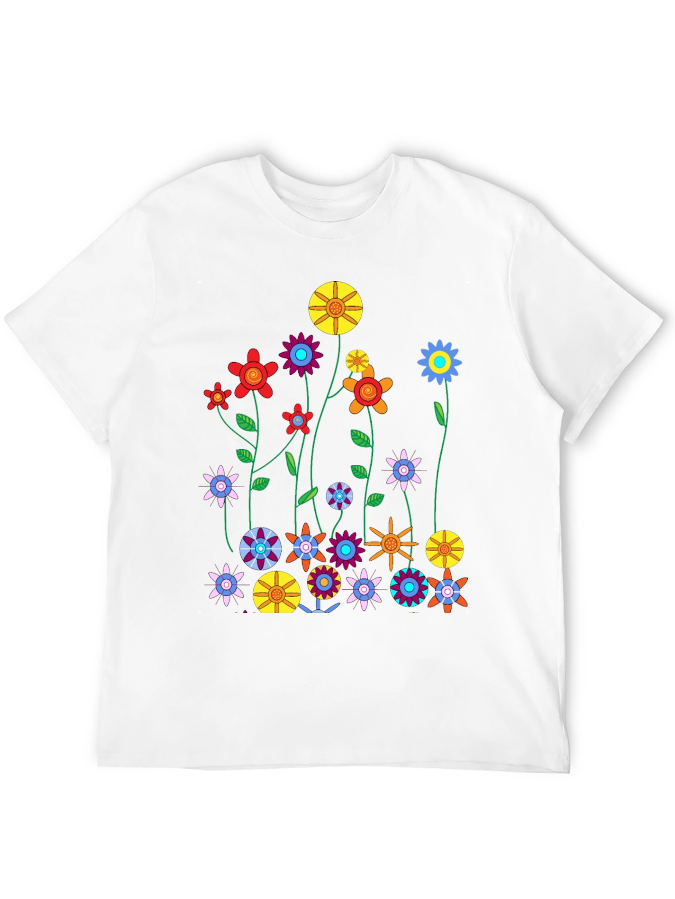 Black Floral Graphic Print Crew Neck T-Shirt view 12