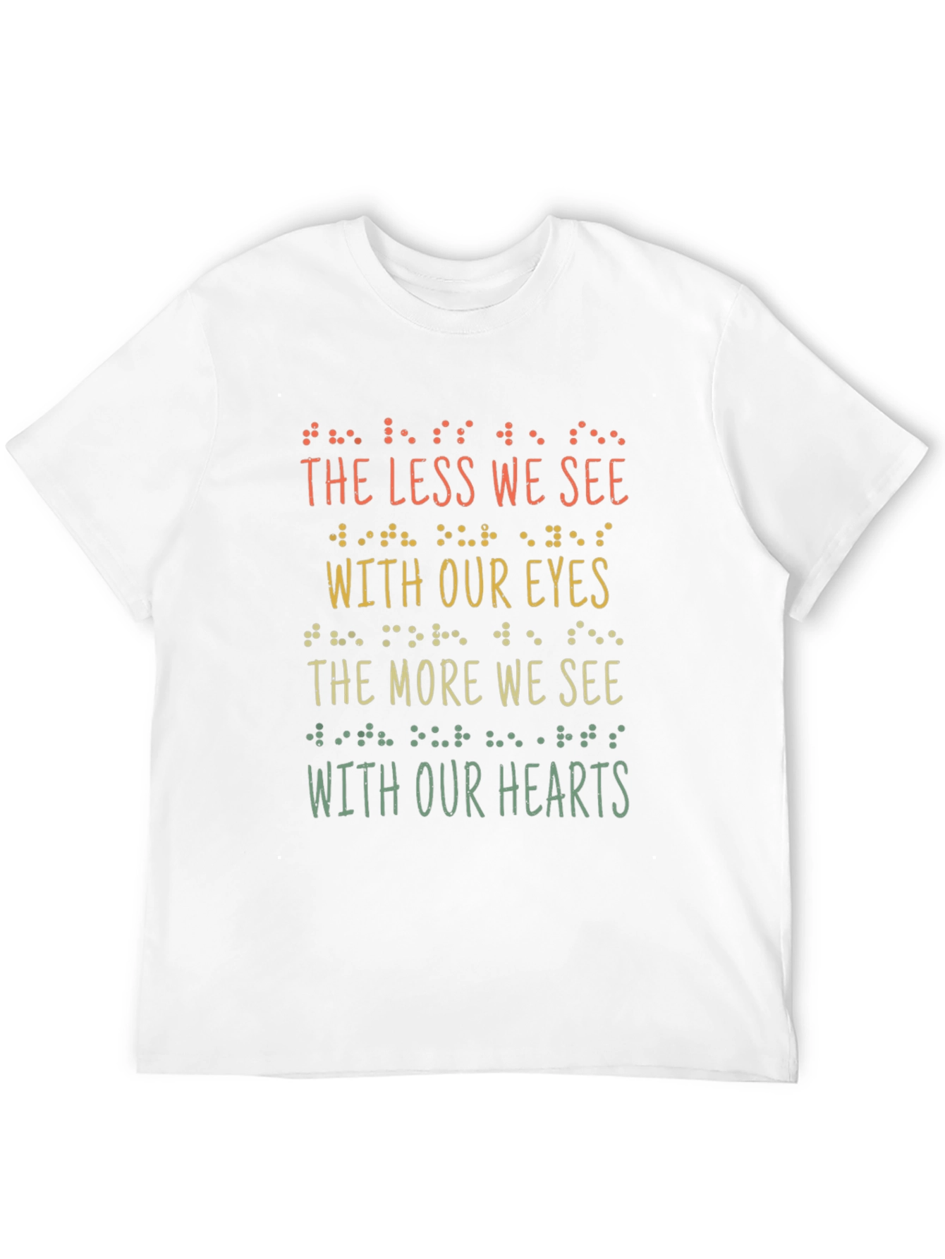 Black Inspirational Blindness Awareness T-Shirt view 12