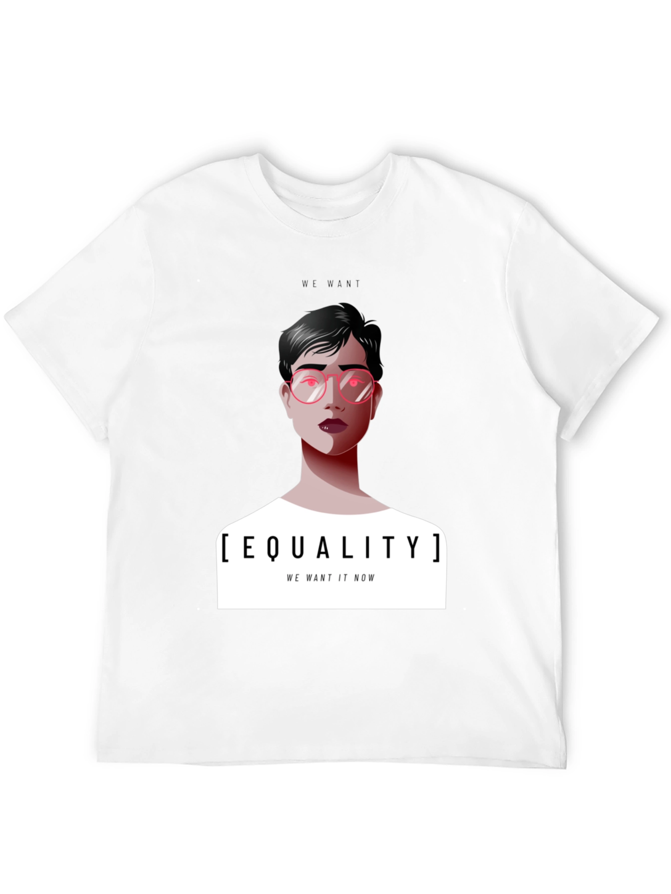 Black Equality T-Shirt - We Want It Now Graphic Tee view 12