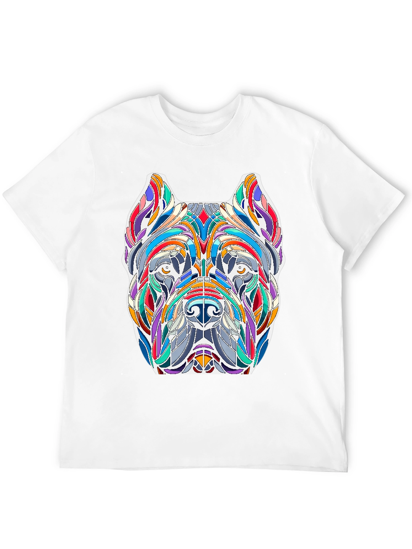 Black Abstract Dog Art T-Shirt - Unique Graphic Tee view 12